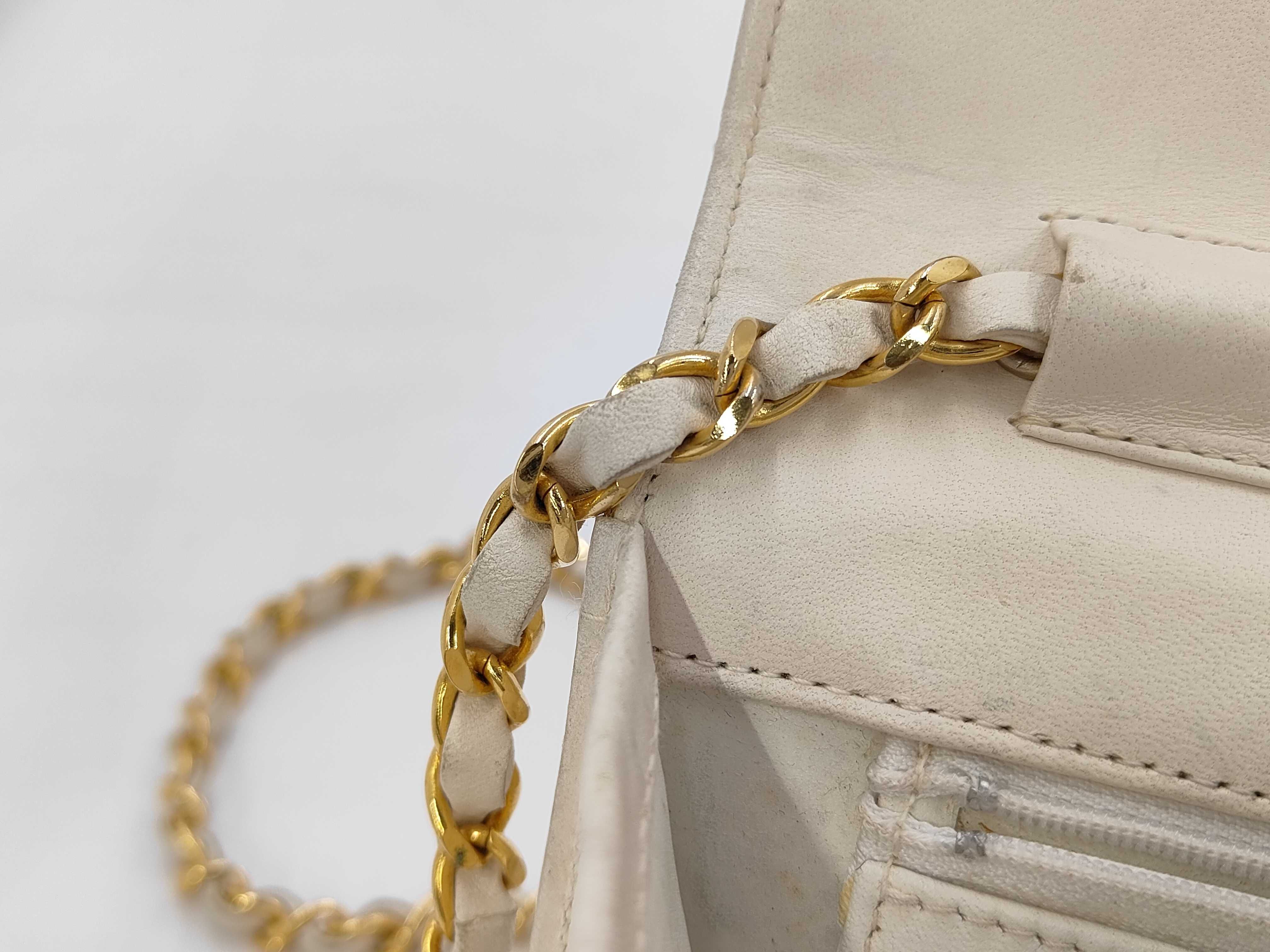 Lambskin Push-Lock Chain Shoulder Bag — view 10