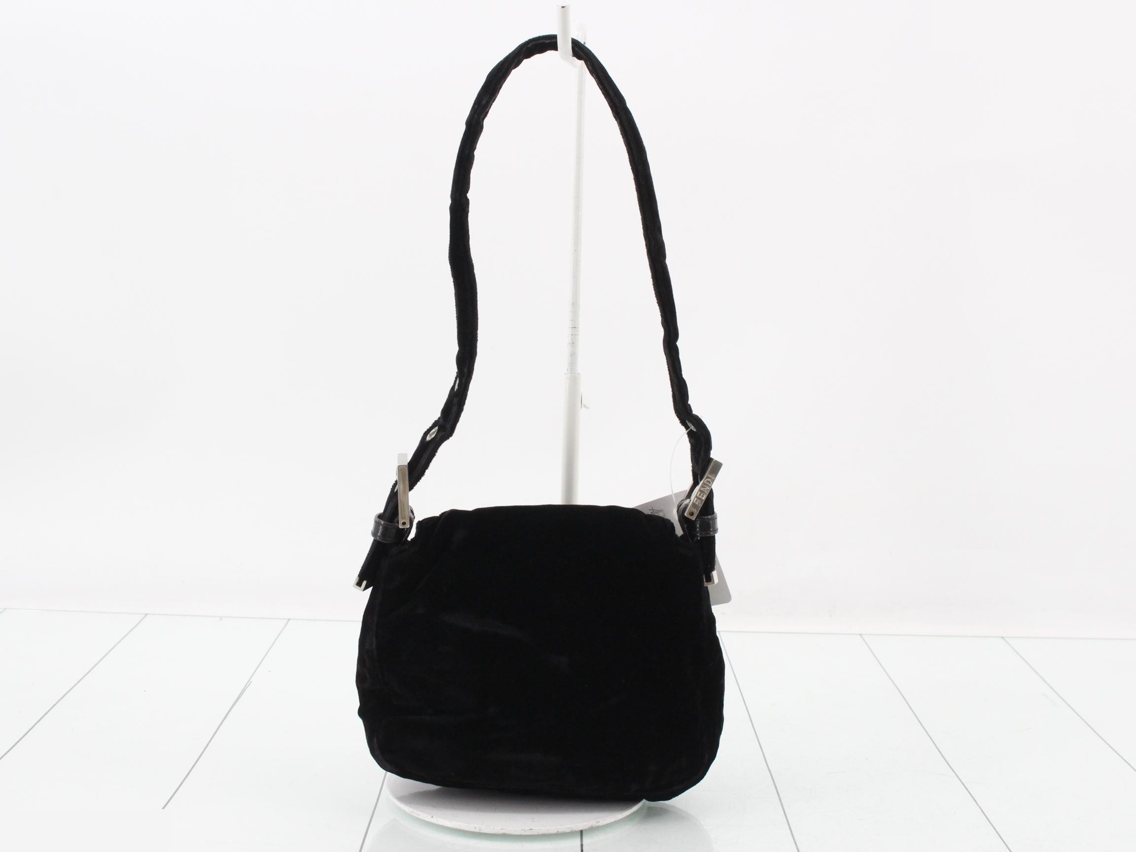 Baguette Velour One-Shoulder Bag — view 2