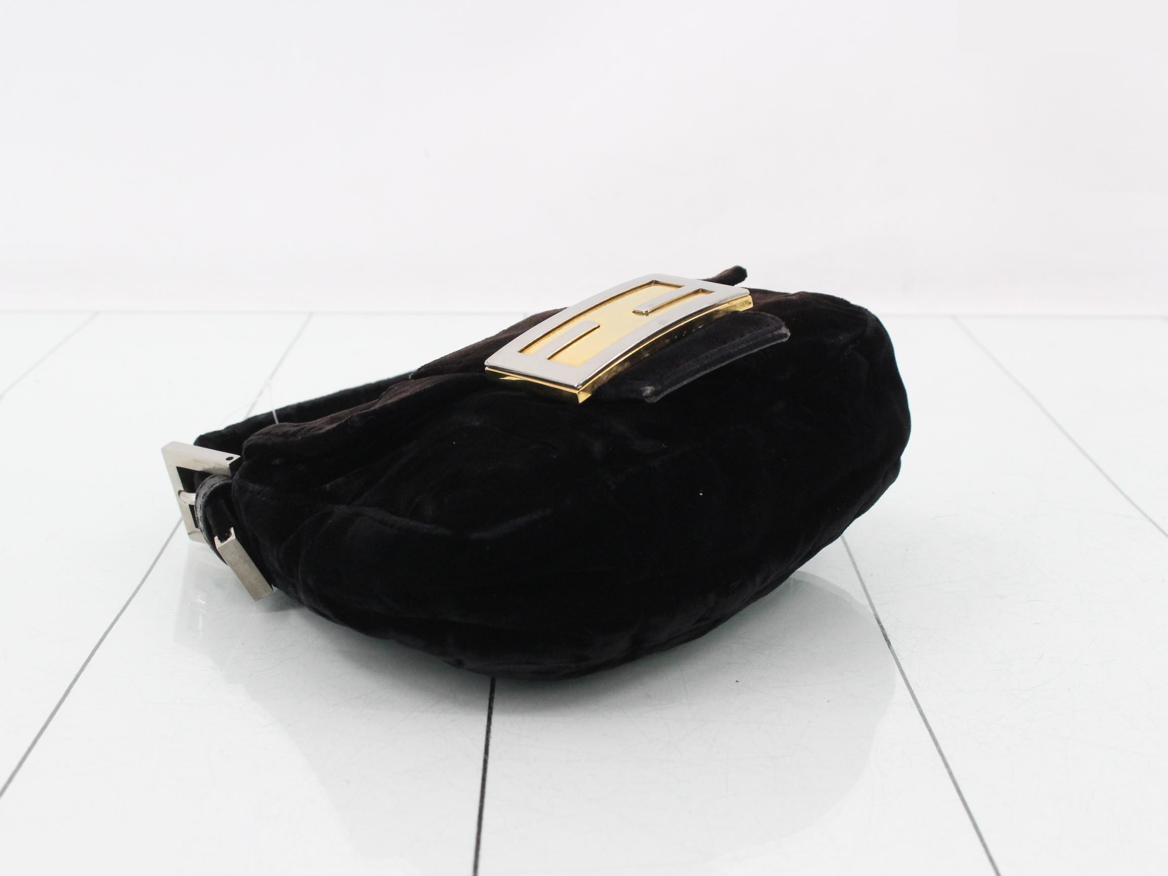 Baguette Velour One-Shoulder Bag — view 5