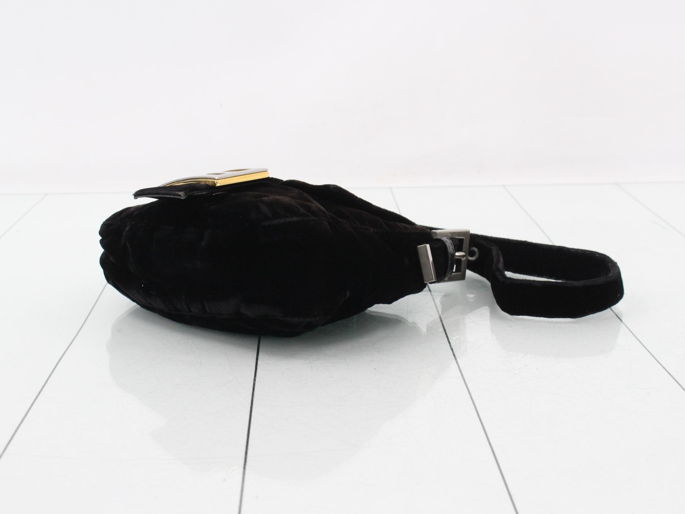 Baguette Velour One-Shoulder Bag — view 6