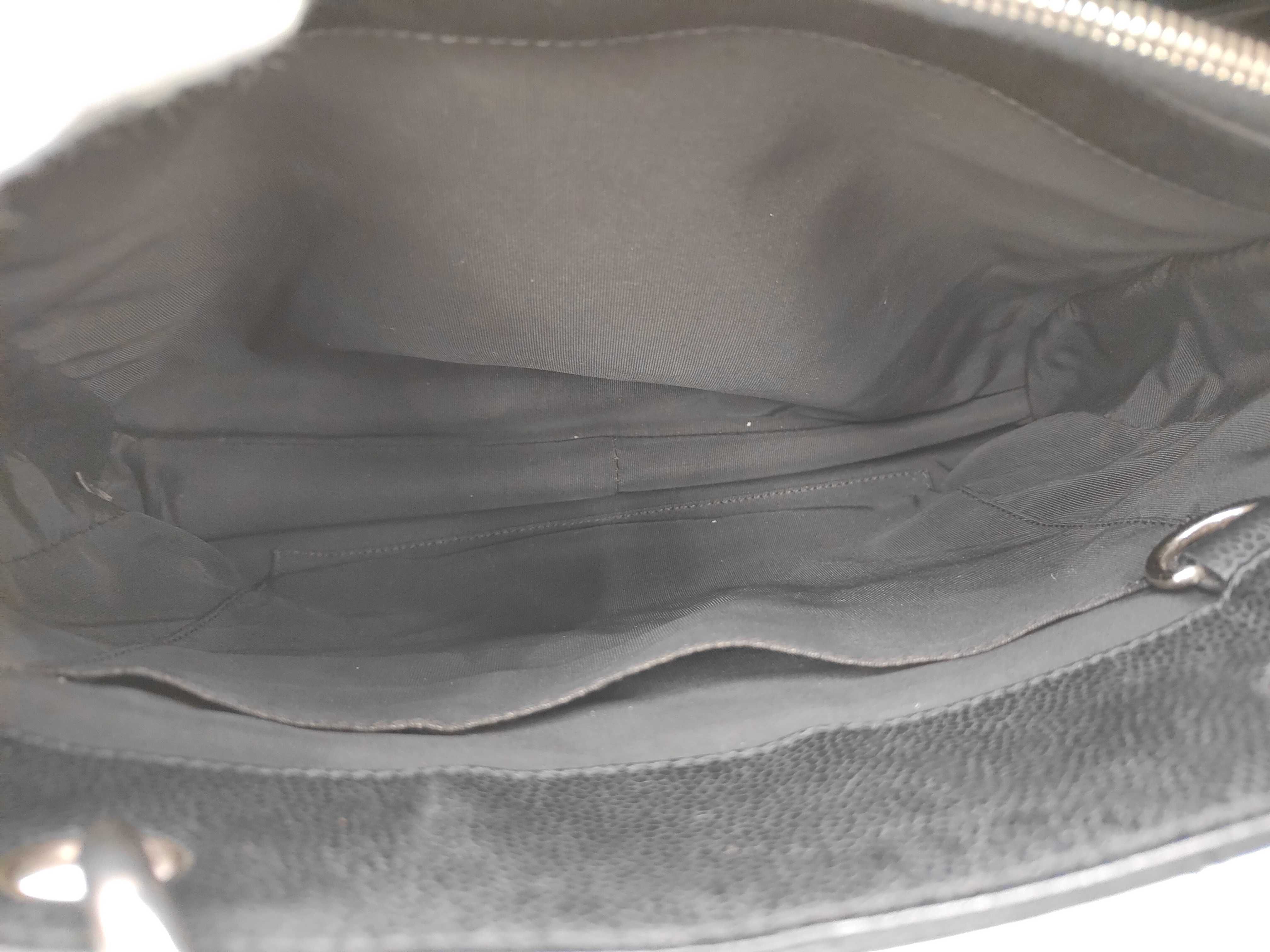GST Caviar Leather Tote Bag (with seal) - Black Leather Tote Bag — view 11