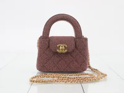 denim mini Kelly chain shoulder bag