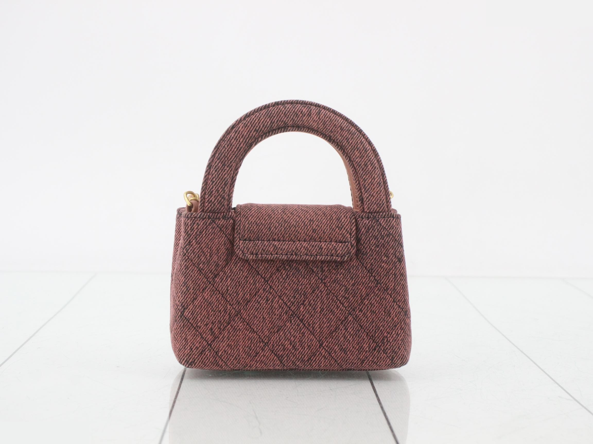 denim mini Kelly chain shoulder bag — view 2