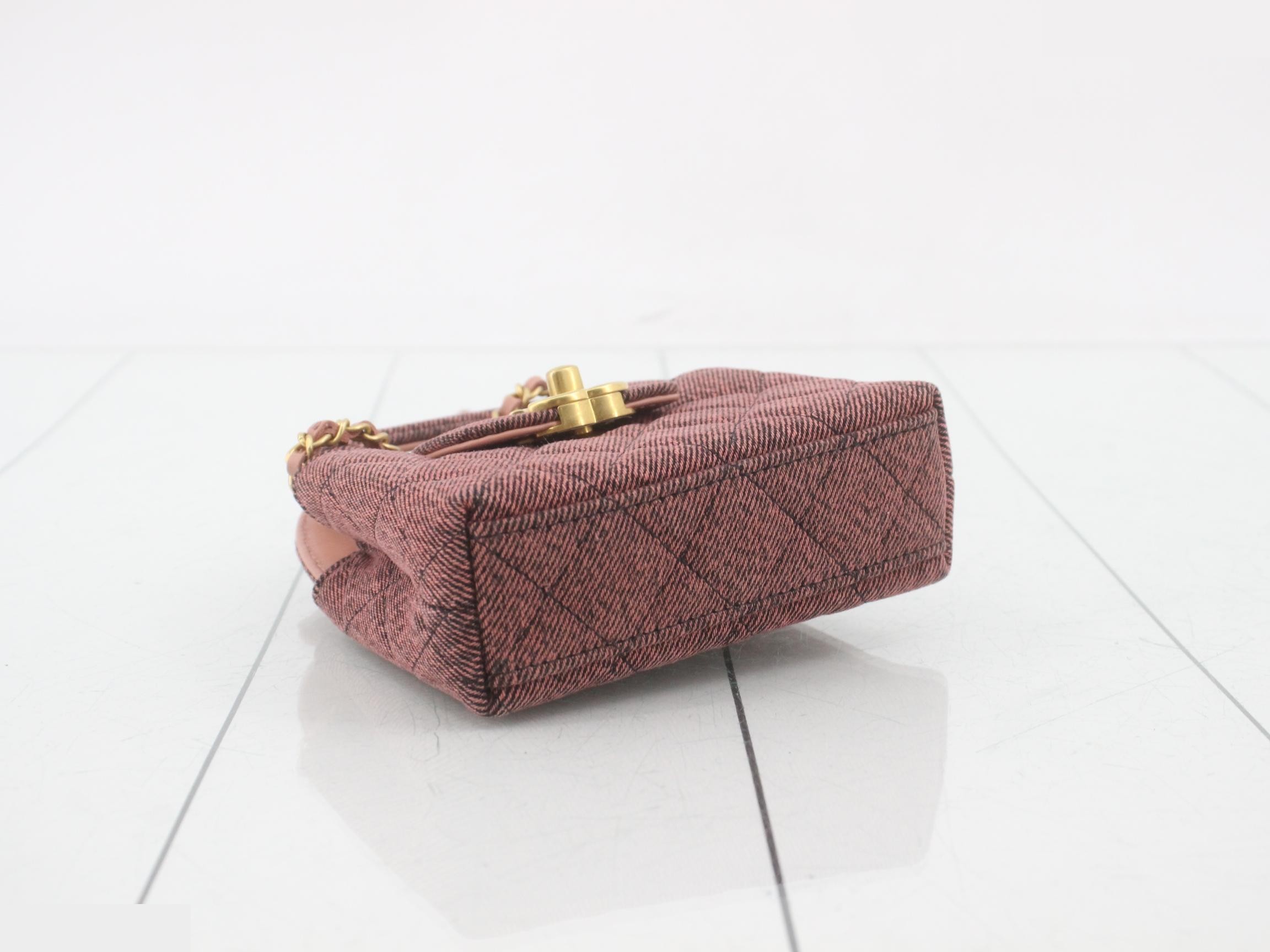 denim mini Kelly chain shoulder bag — view 5