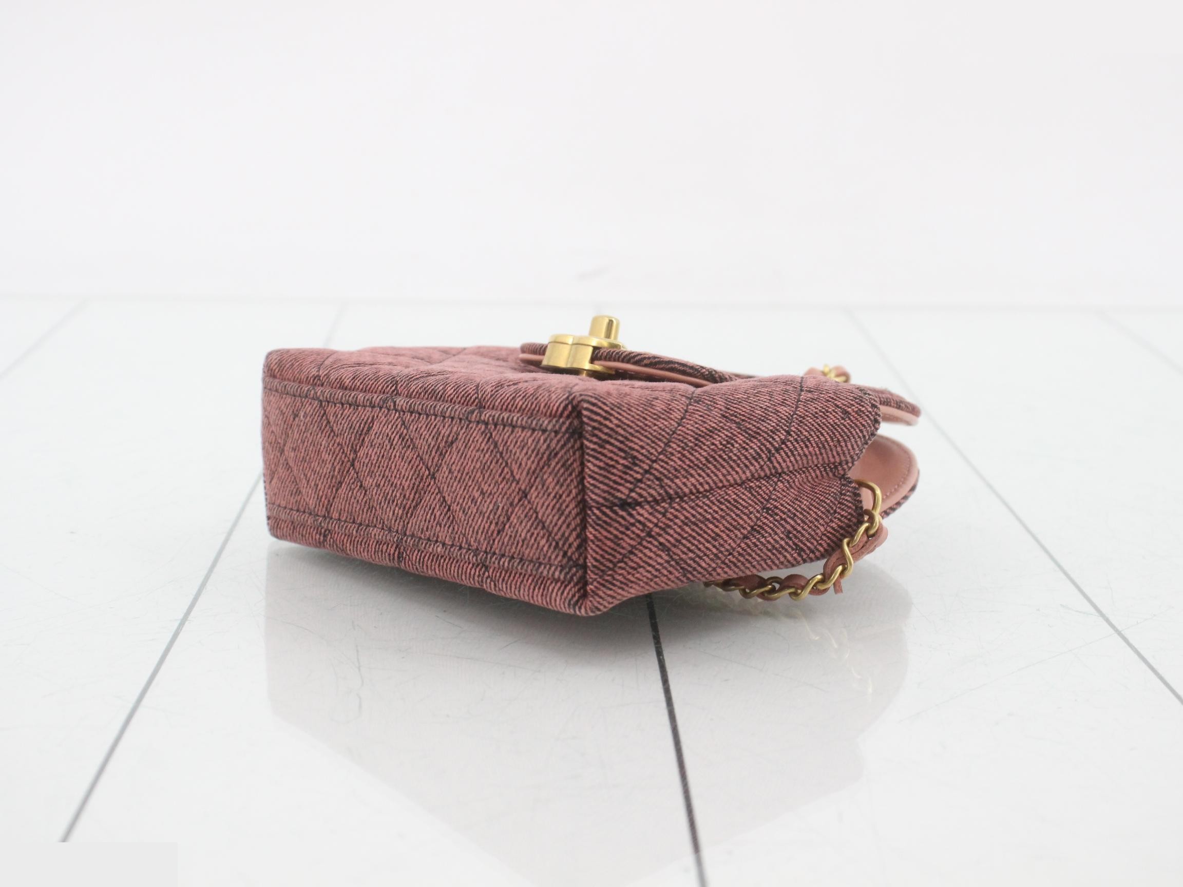 denim mini Kelly chain shoulder bag — view 6