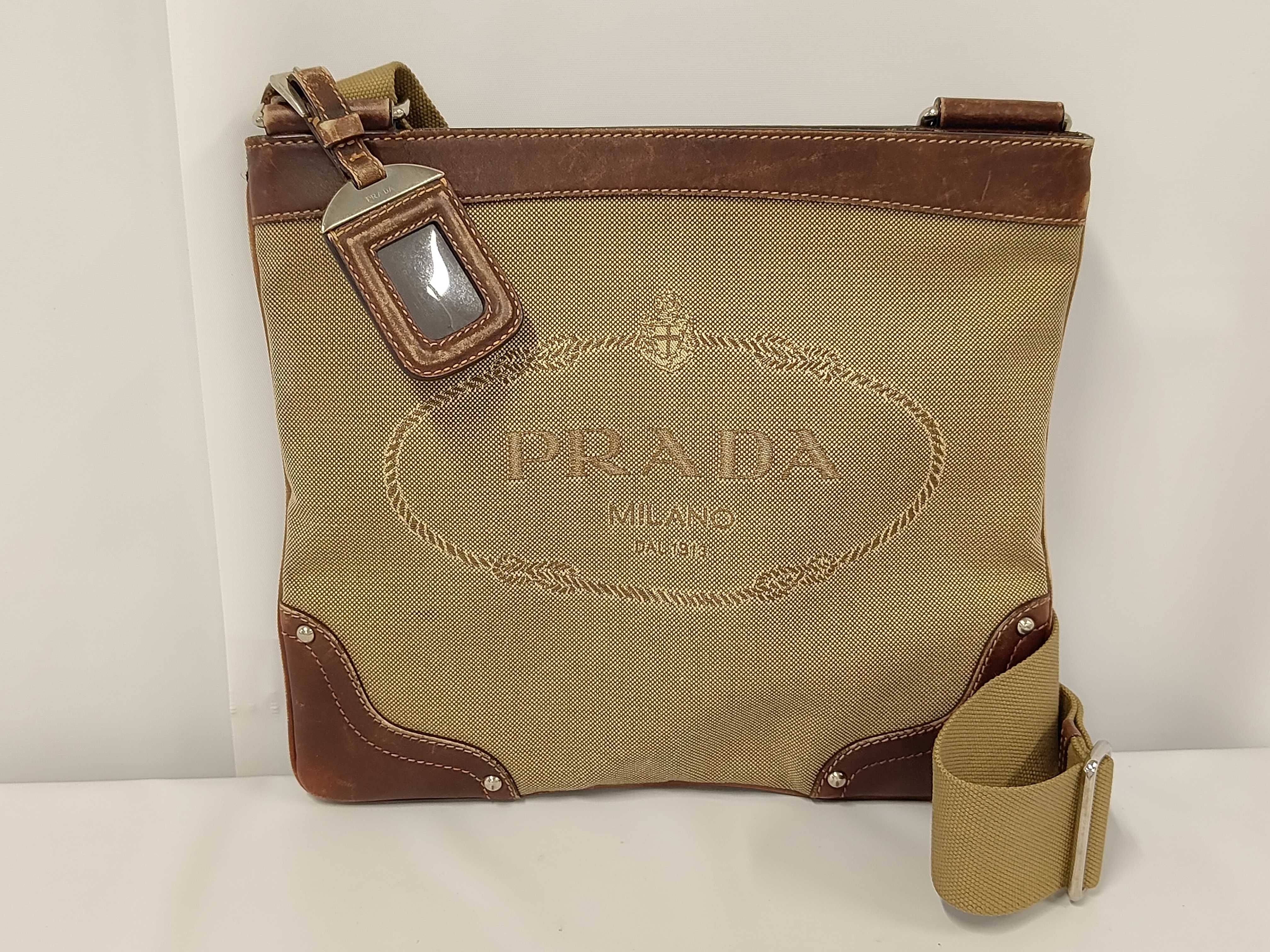 Shoulder Bag Jacquard Canvas Leather Shoulder Bag