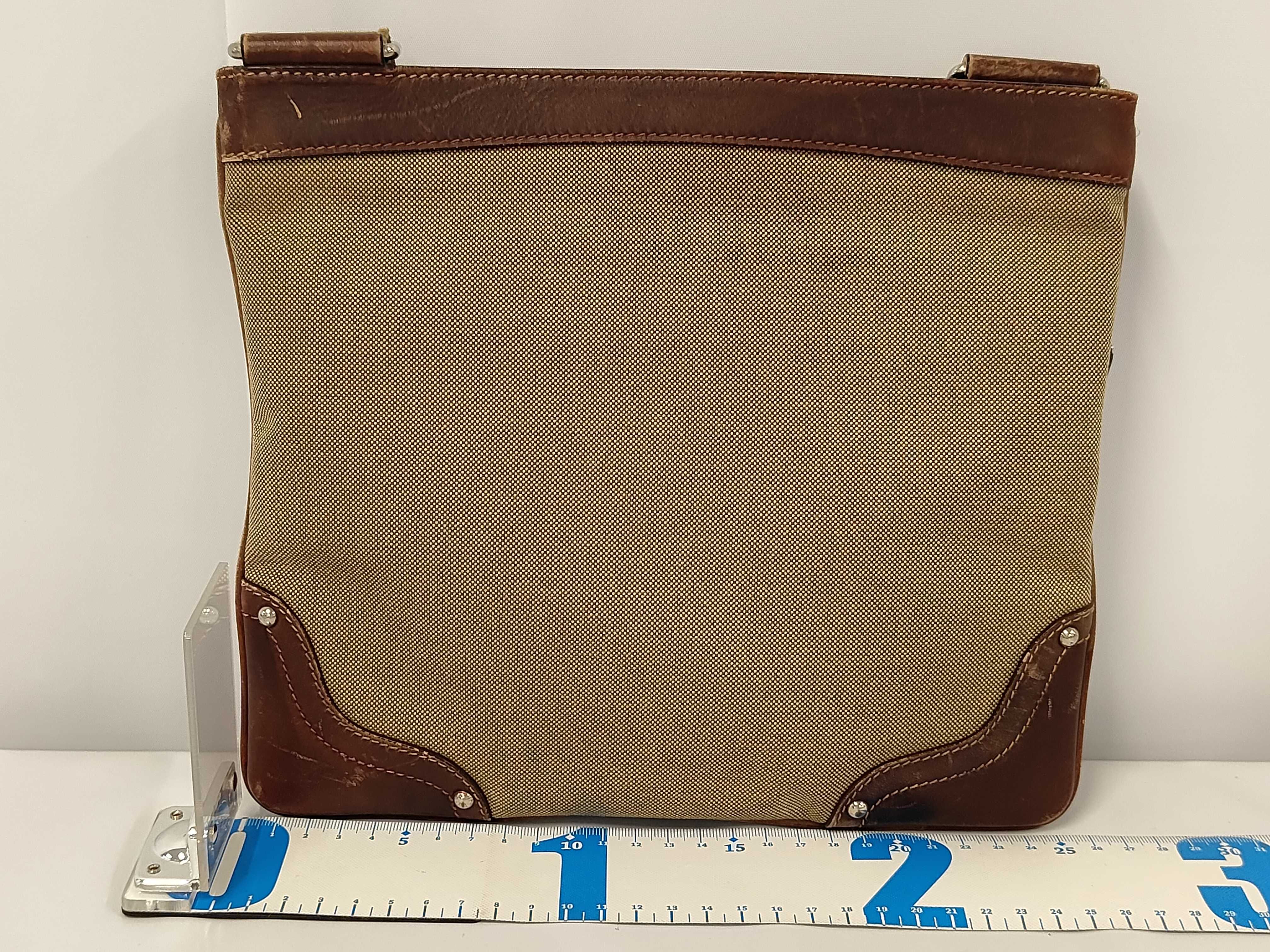 Shoulder Bag Jacquard Canvas Leather Shoulder Bag — view 2