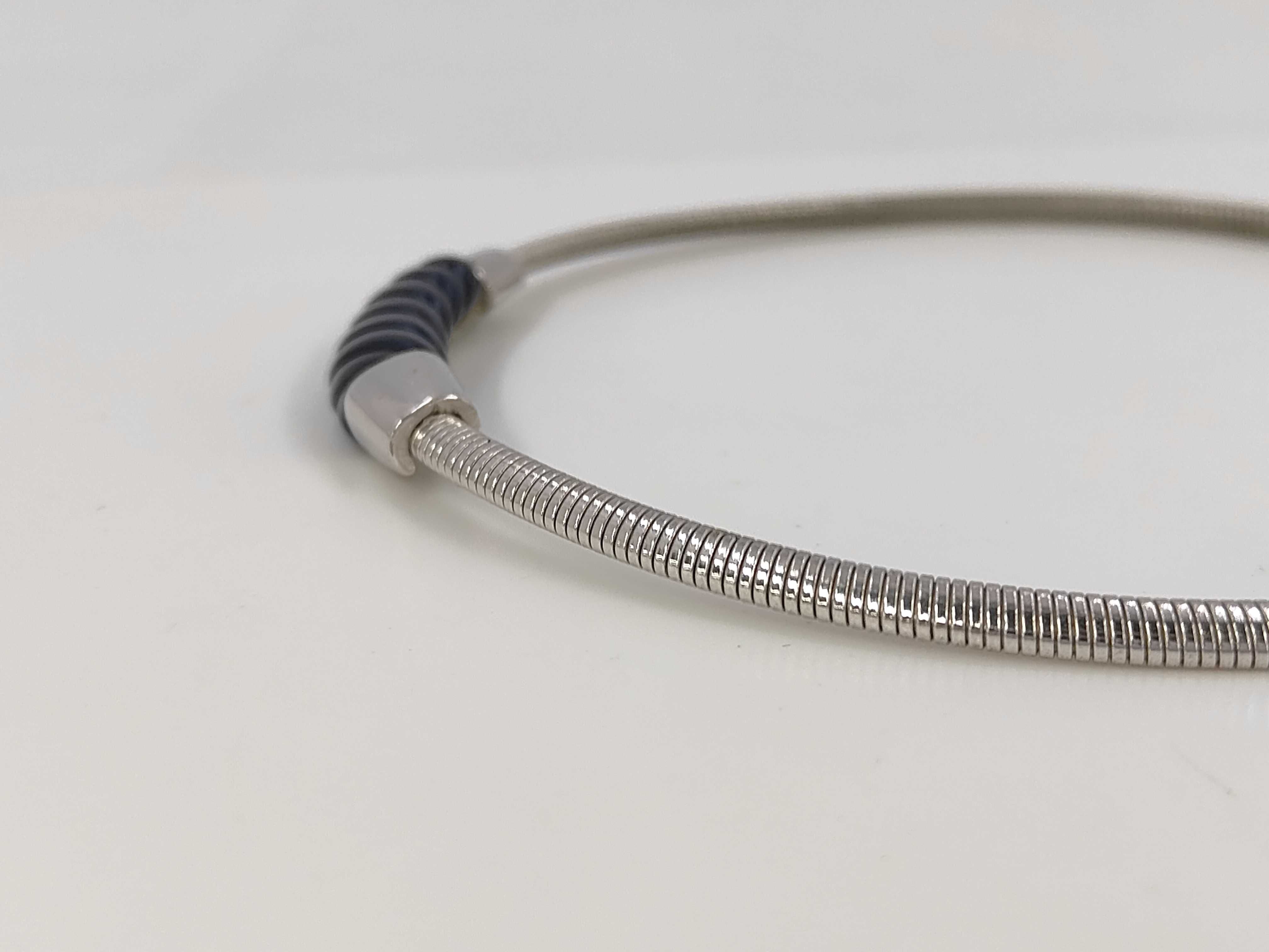 navy x silver choker necklace — view 3