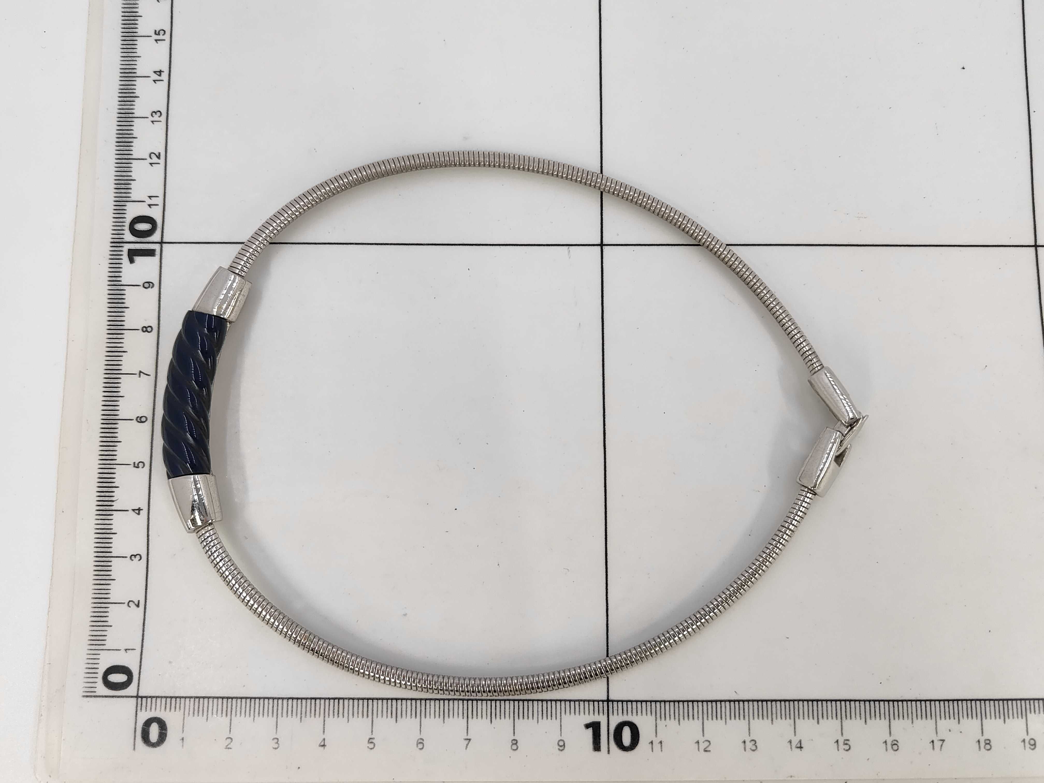 navy x silver choker necklace — view 6