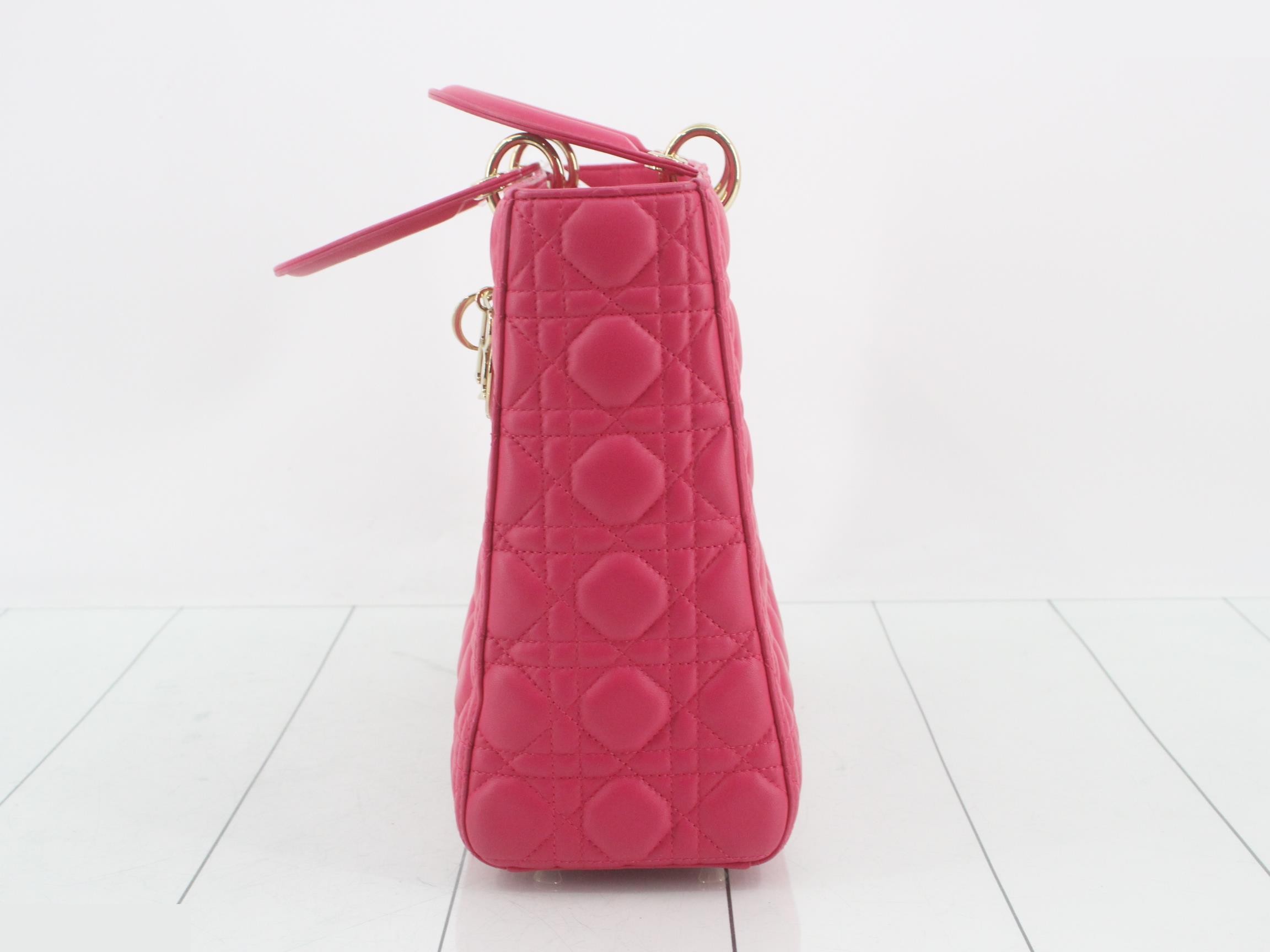 Lady Dior Leather Pink — view 3