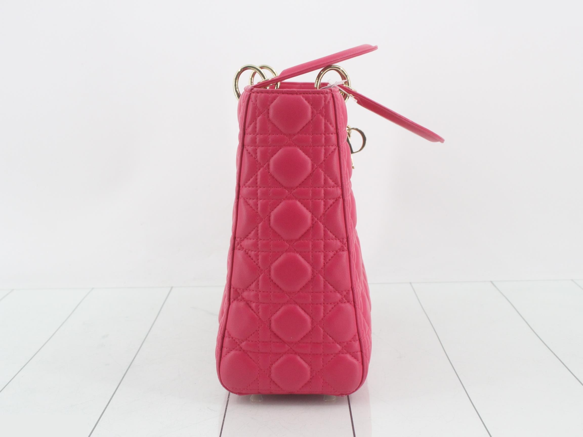 Lady Dior Leather Pink — view 4