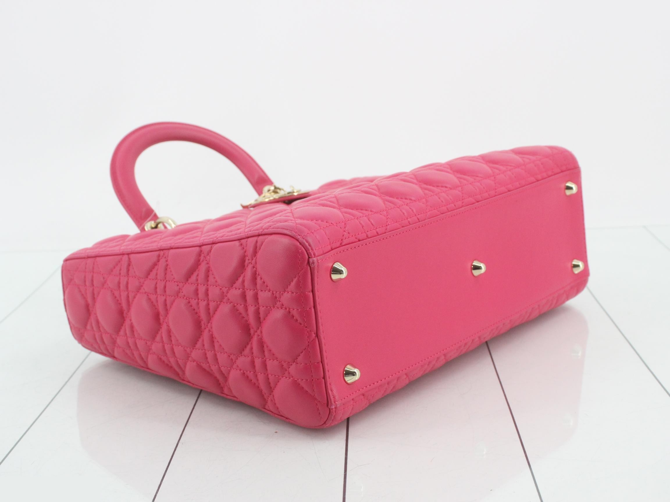 Lady Dior Leather Pink — view 5