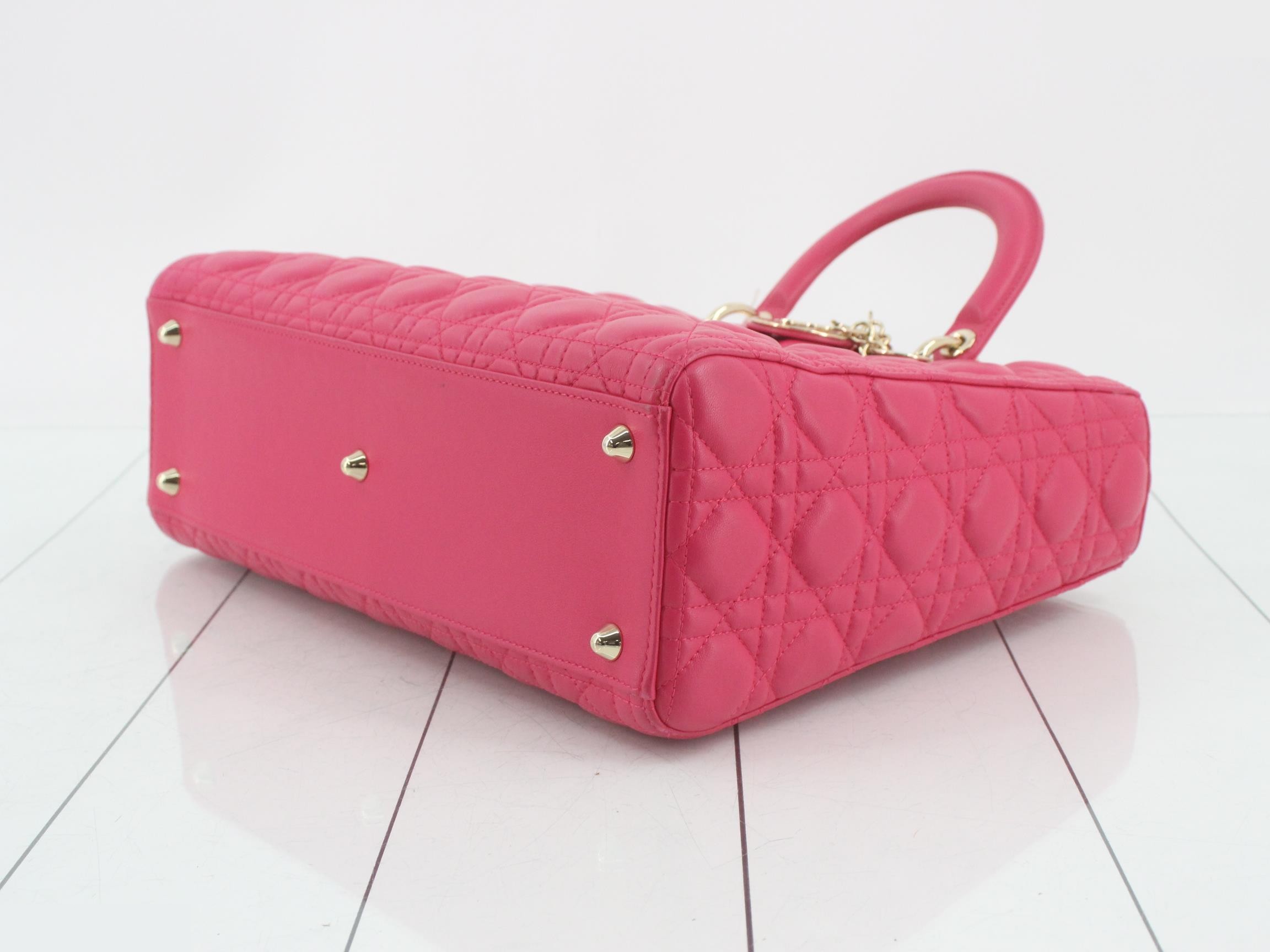 Lady Dior Leather Pink — view 6