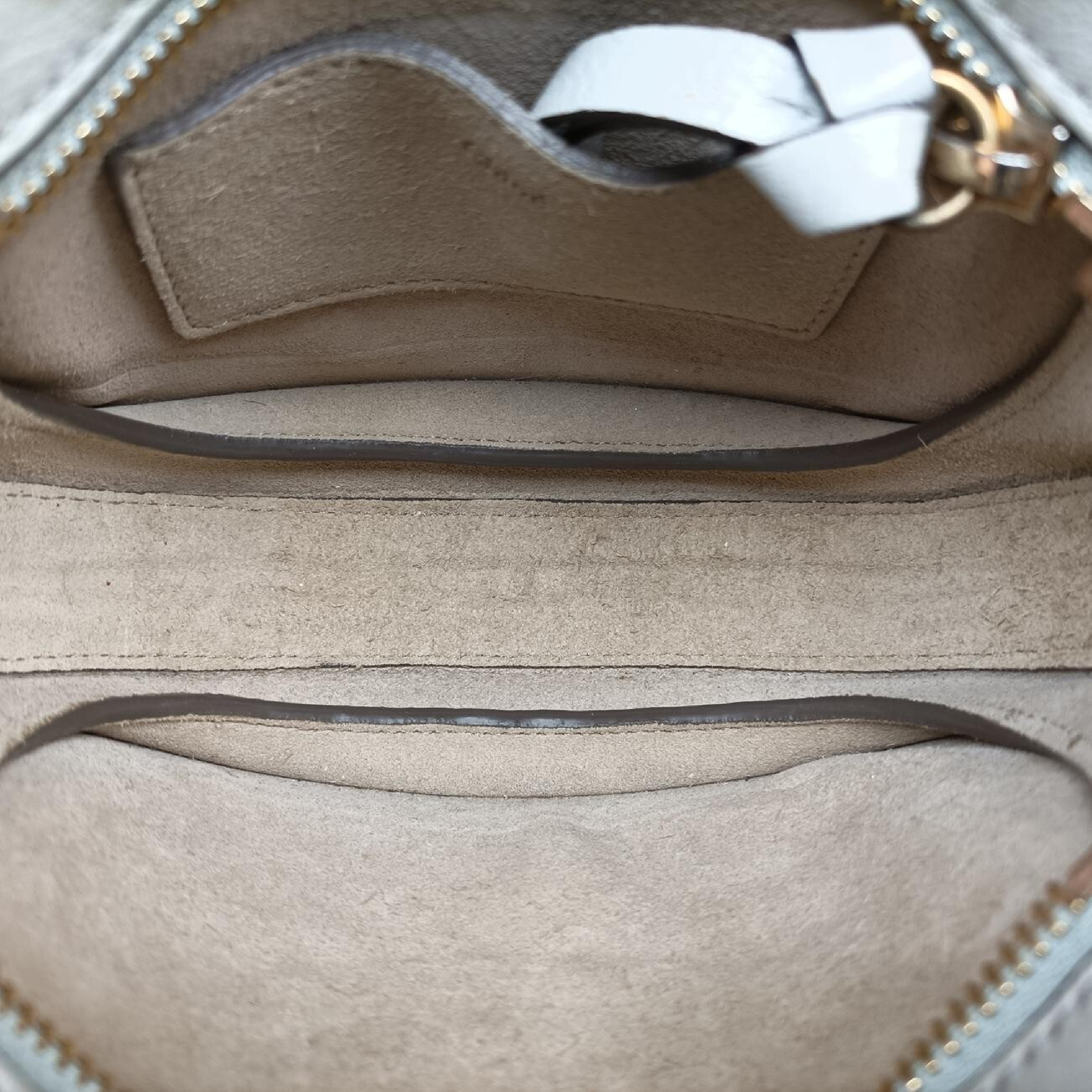 Pixie Greige Suede x Leather Shoulder Bag — view 6