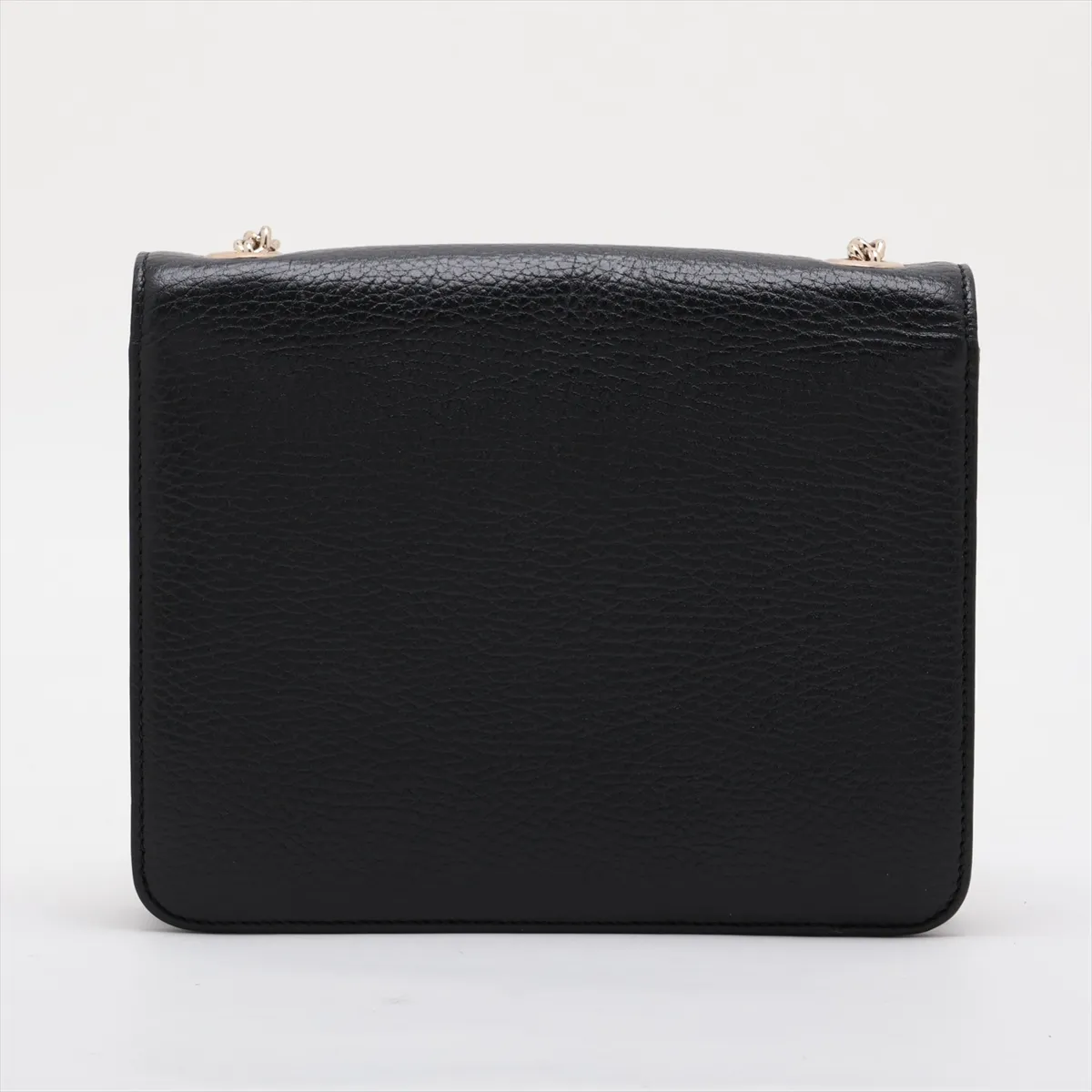 Interlocking G Leather Chain Shoulder Bag, Black, 510304 (Outlet) — view 2