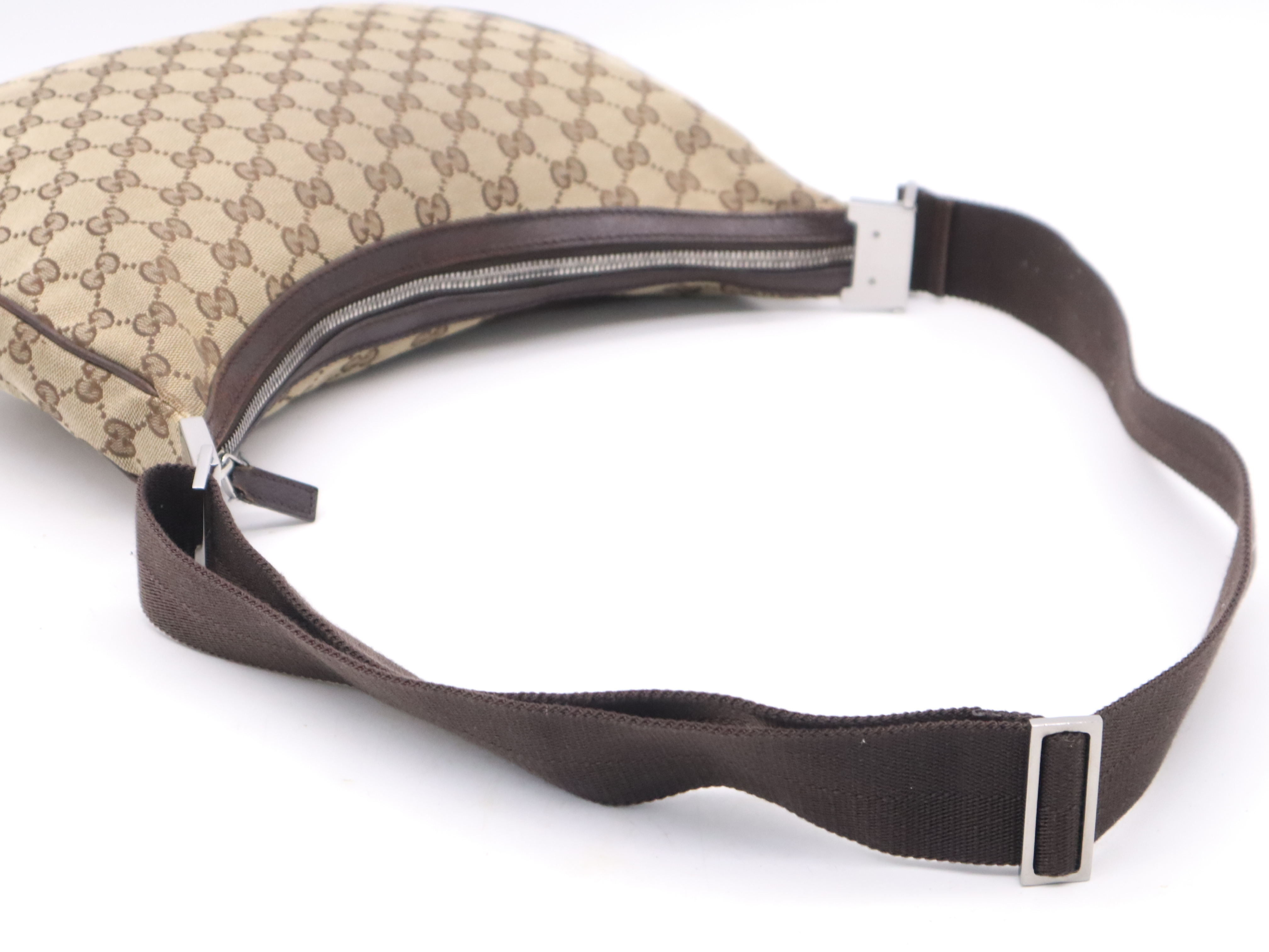 122790GG Canvas Brown Dark Brown Shoulder Bag — view 6