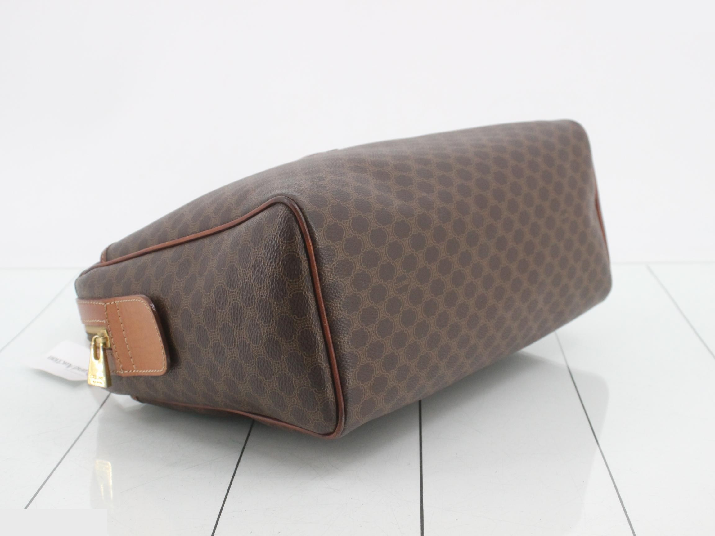 Leather Macadam Handbag, Brown — view 5