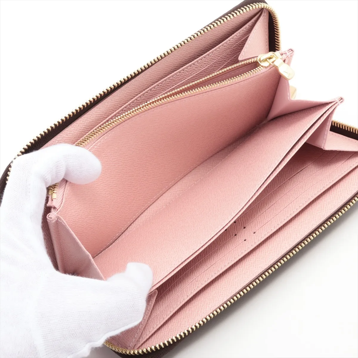 Monogram Zippy Wallet M41894 Rose Ballerine Round Zip Wallet (RFID detected) — view 6