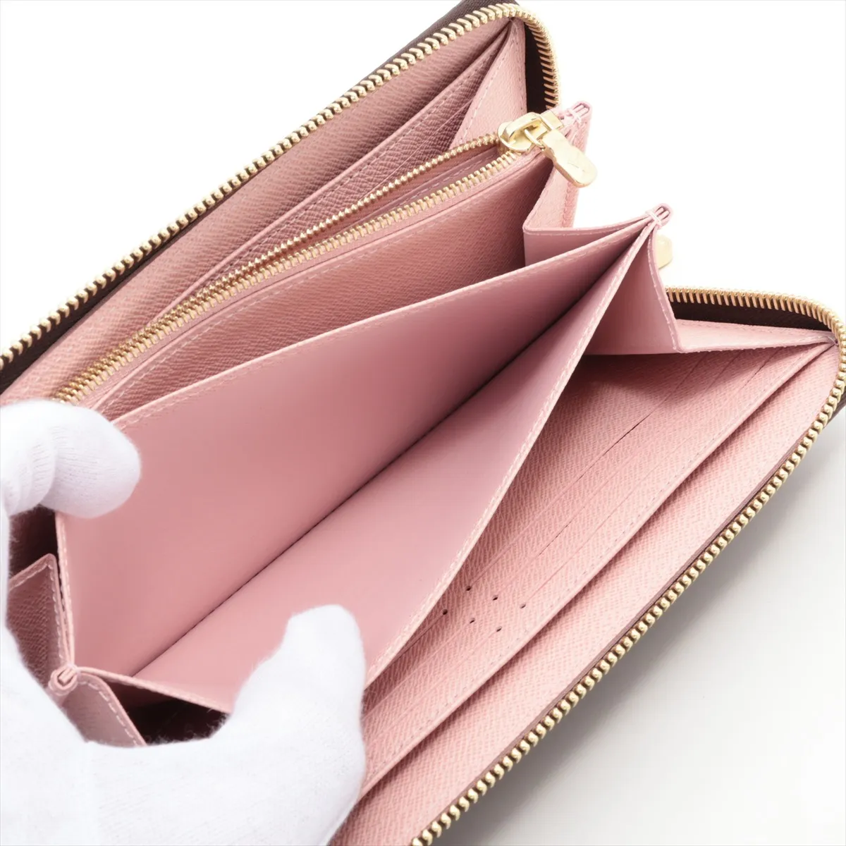 Monogram Zippy Wallet M41894 Rose Ballerine Round Zip Wallet (RFID detected) — view 7
