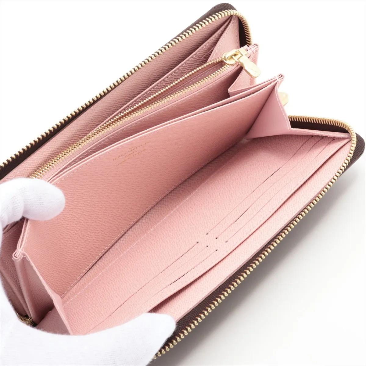 Monogram Zippy Wallet M41894 Rose Ballerine Round Zip Wallet (RFID detected) — view 8