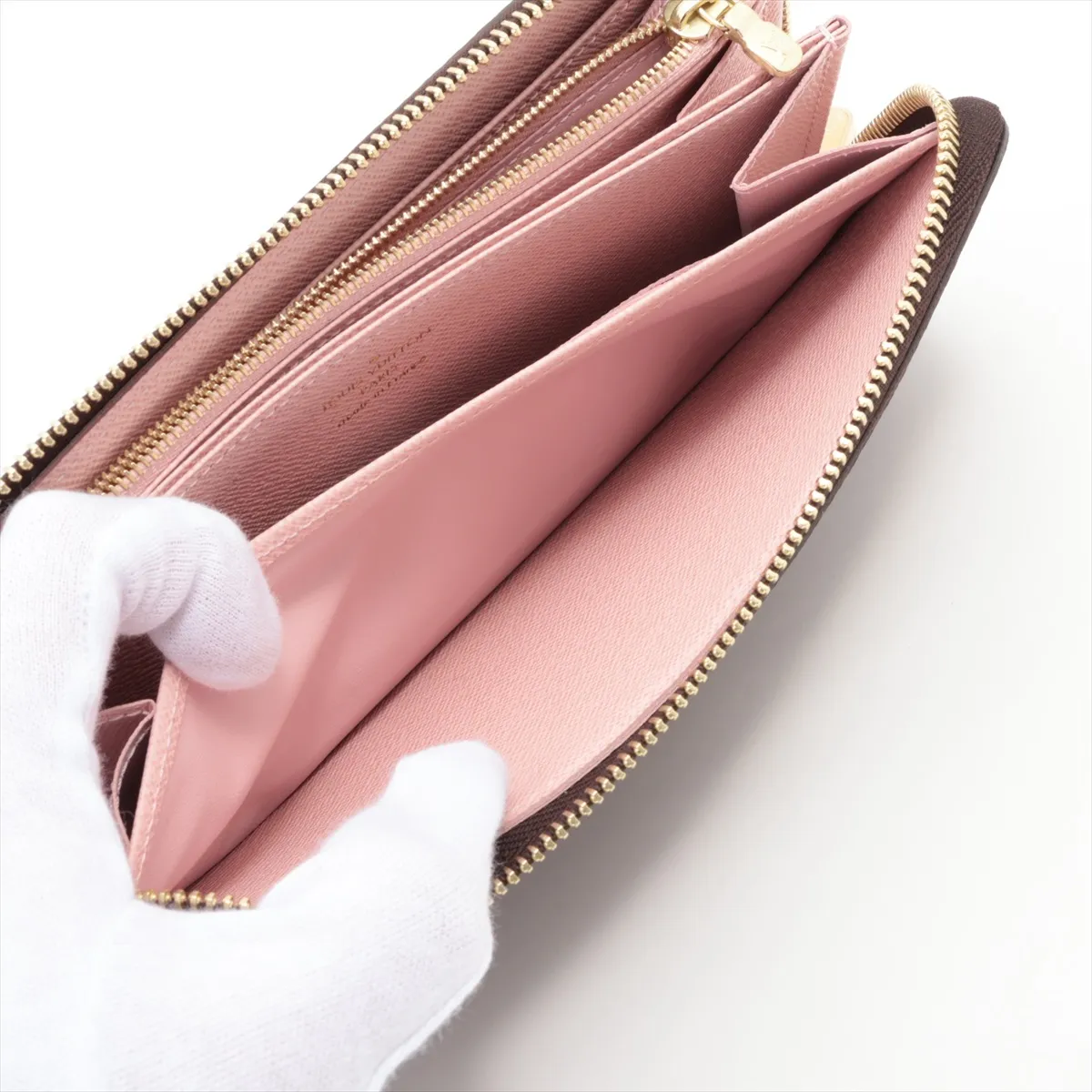 Monogram Zippy Wallet M41894 Rose Ballerine Round Zip Wallet (RFID detected) — view 9