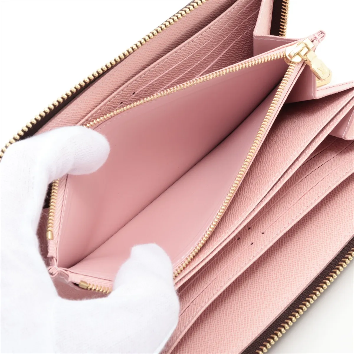 Monogram Zippy Wallet M41894 Rose Ballerine Round Zip Wallet (RFID detected) — view 10