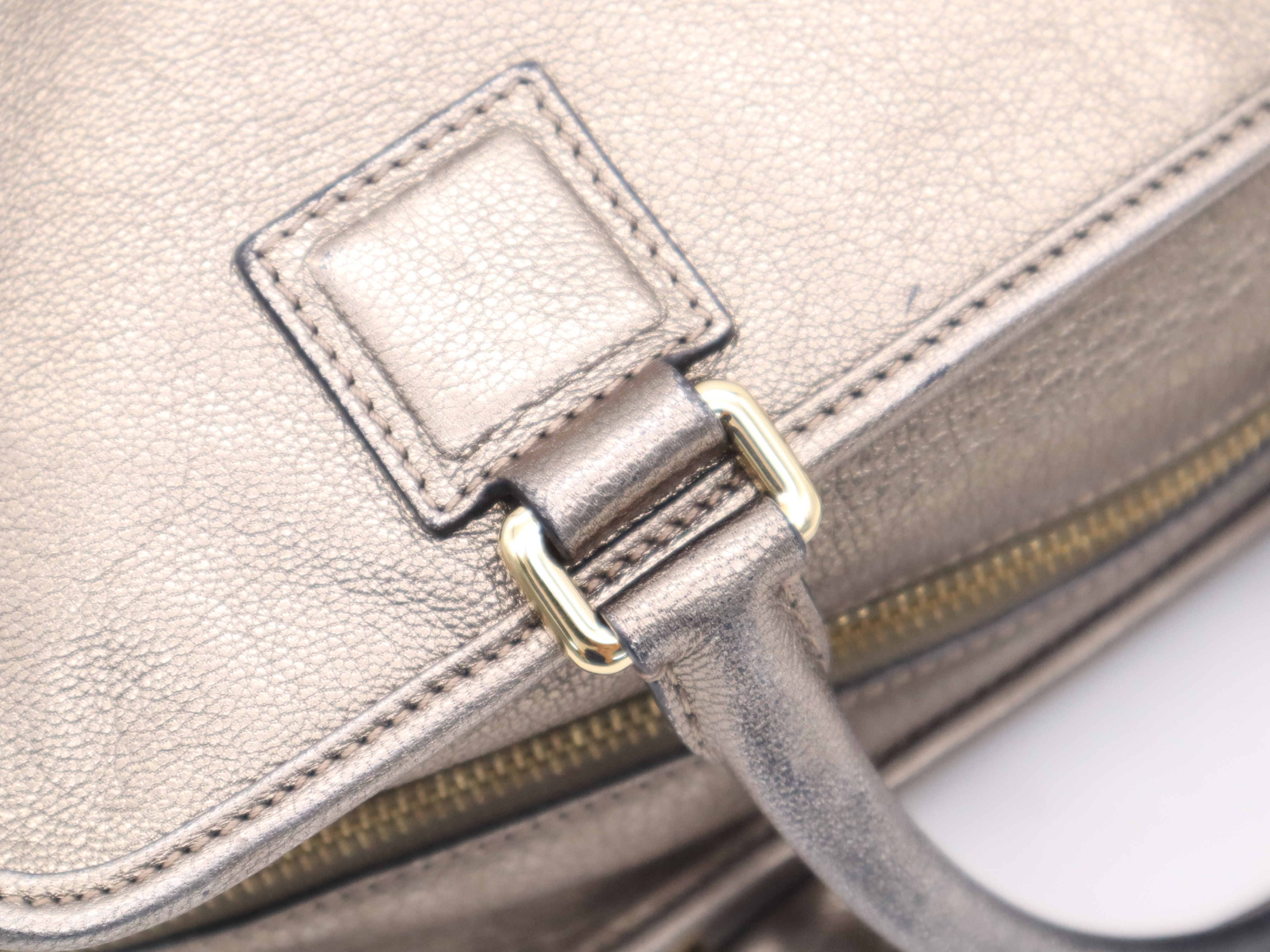 Leather Amazona 28 Handbag with Gold Hardware, Padlock, 2 Keys, and Clochette — view 7