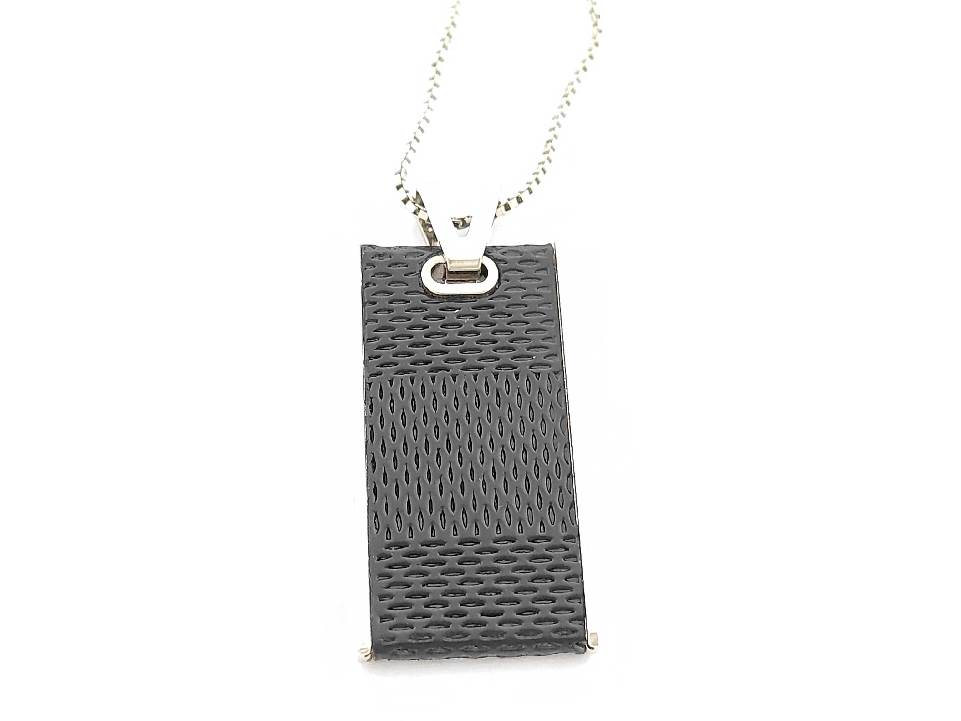 Damier Graphite / Pendant Soho / Silver x Black 15.2g Necklace — view 2