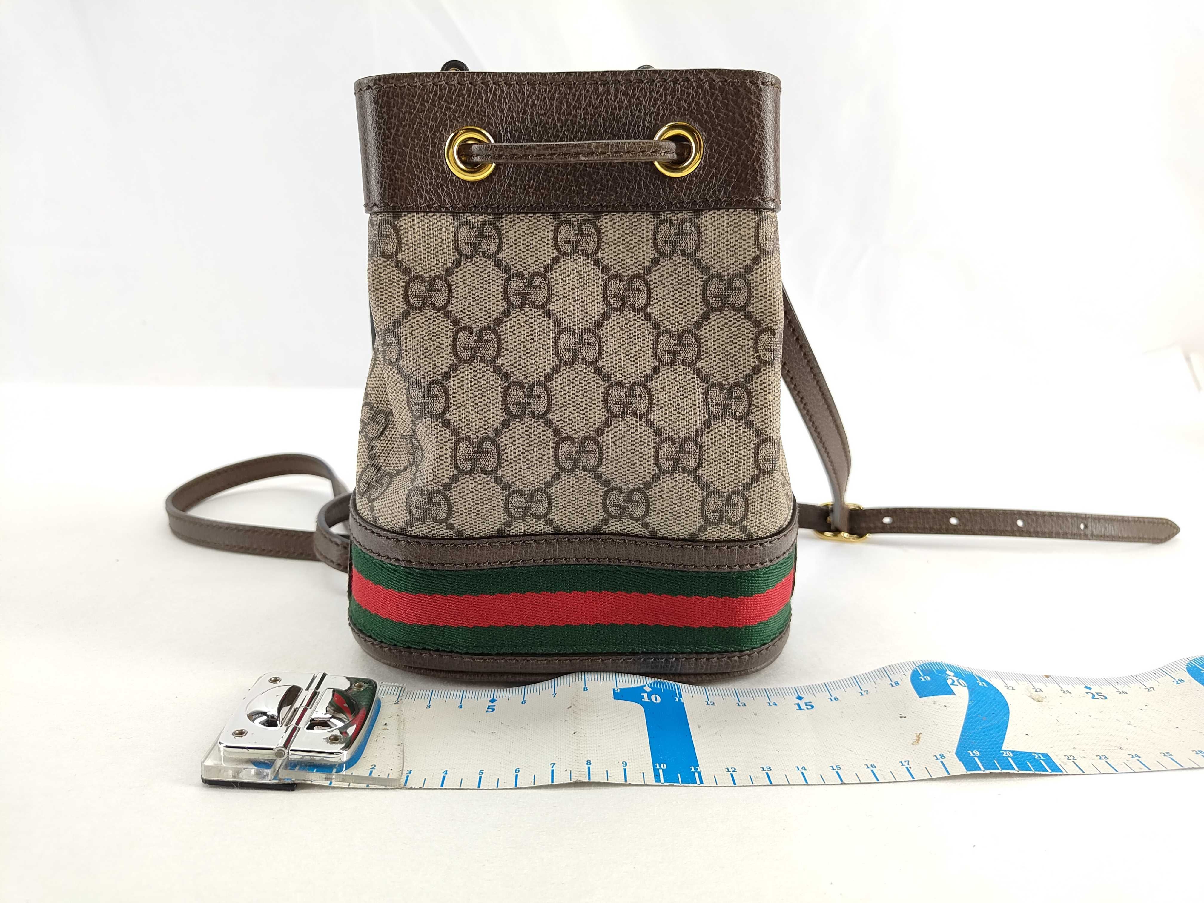 GG Supreme SG-GG Supreme Sherry Line PVC & leather Shoulder bag Brown 550620 Pouch — view 2