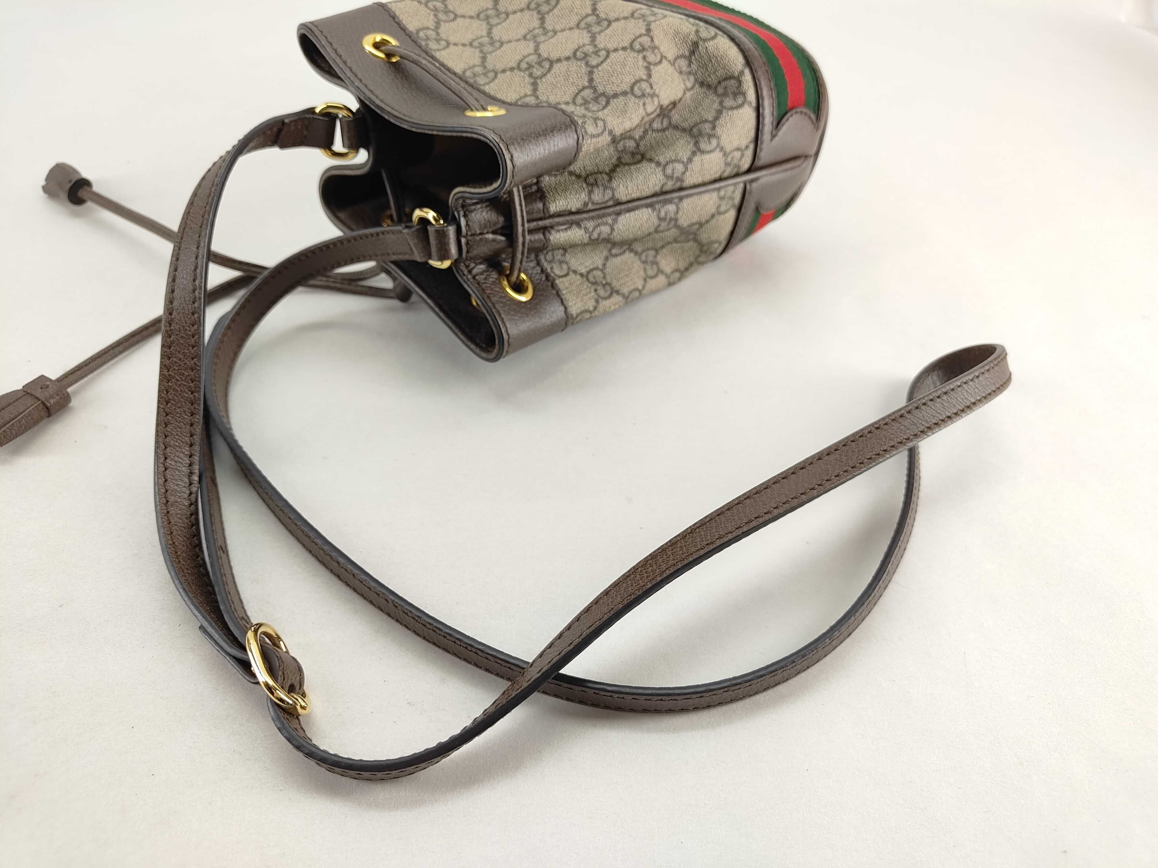GG Supreme SG-GG Supreme Sherry Line PVC & leather Shoulder bag Brown 550620 Pouch — view 4