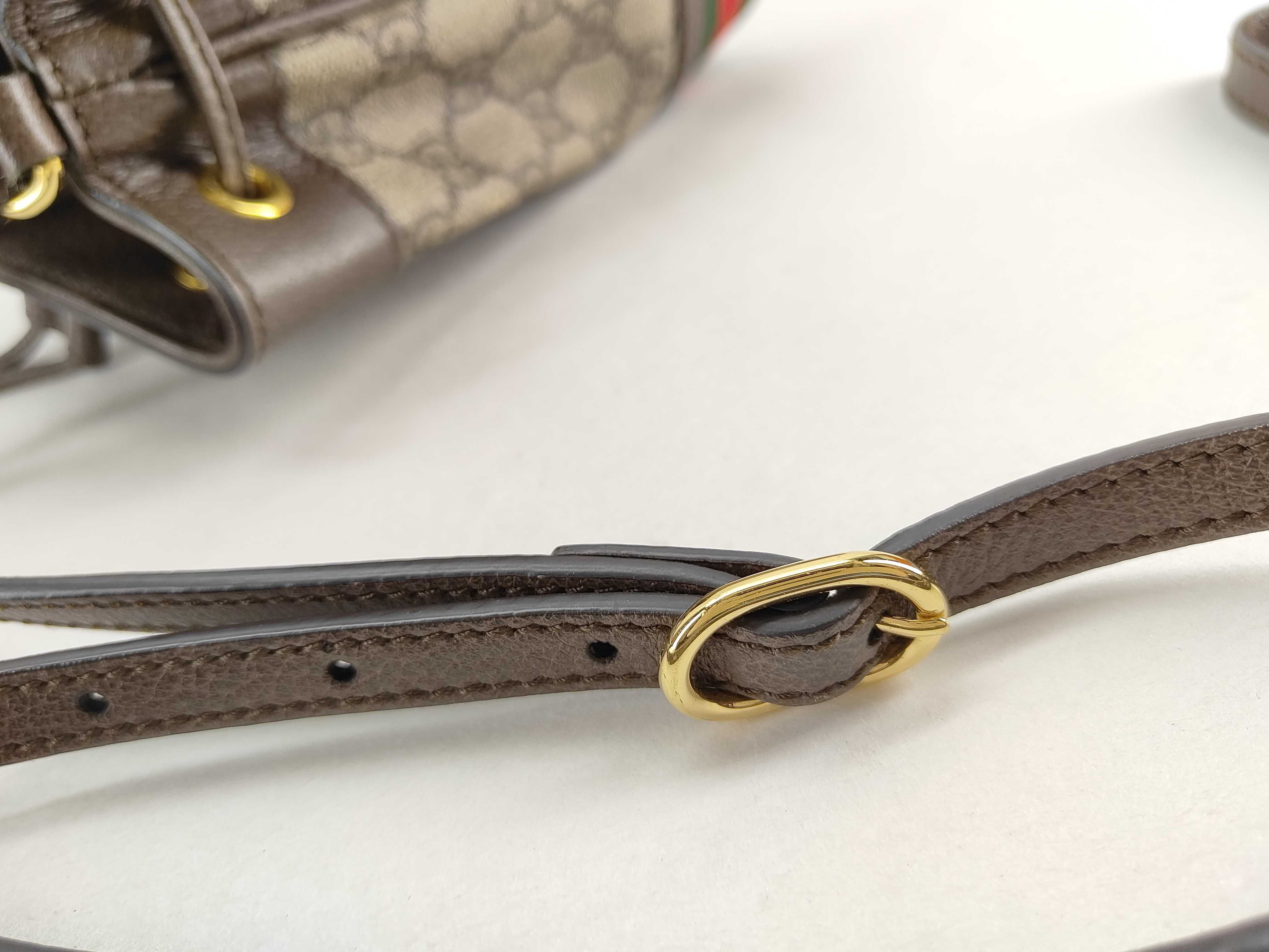 GG Supreme SG-GG Supreme Sherry Line PVC & leather Shoulder bag Brown 550620 Pouch — view 5