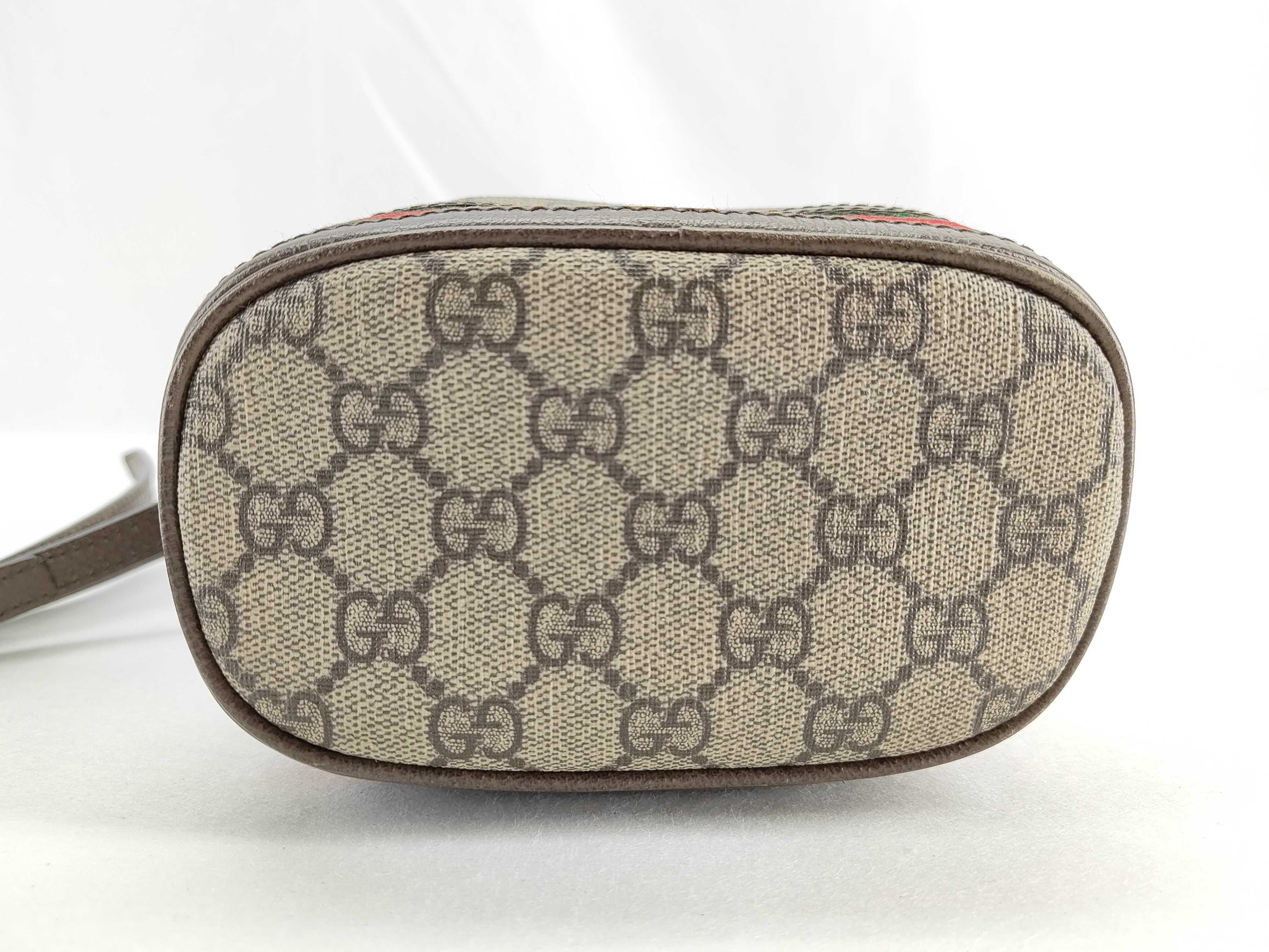 GG Supreme SG-GG Supreme Sherry Line PVC & leather Shoulder bag Brown 550620 Pouch — view 8
