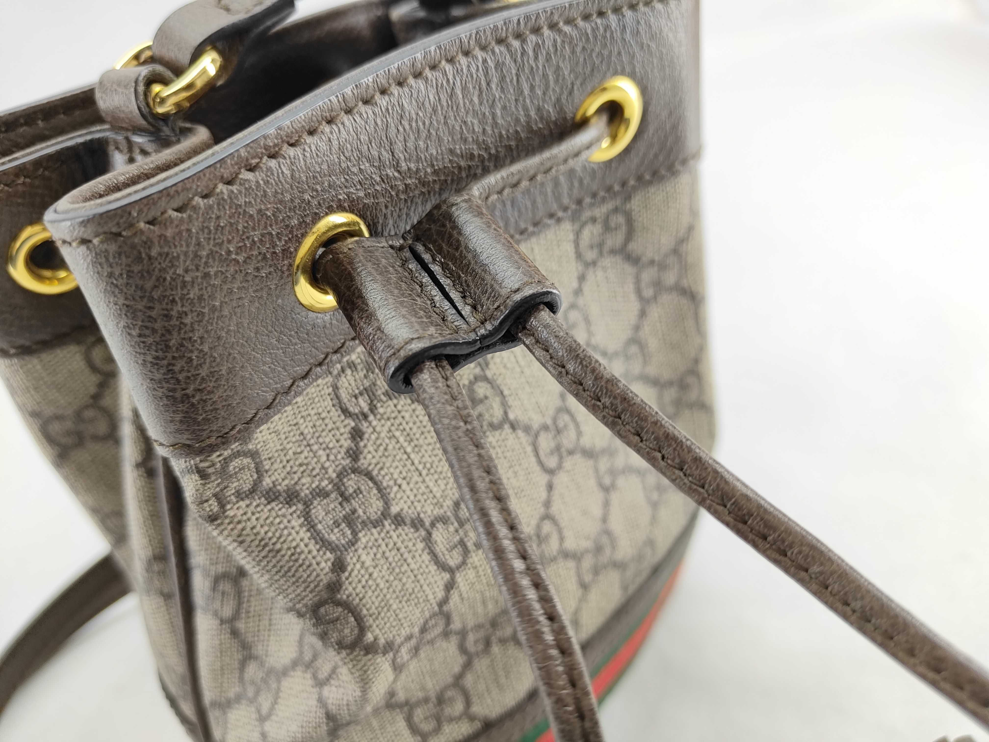 GG Supreme SG-GG Supreme Sherry Line PVC & leather Shoulder bag Brown 550620 Pouch — view 9