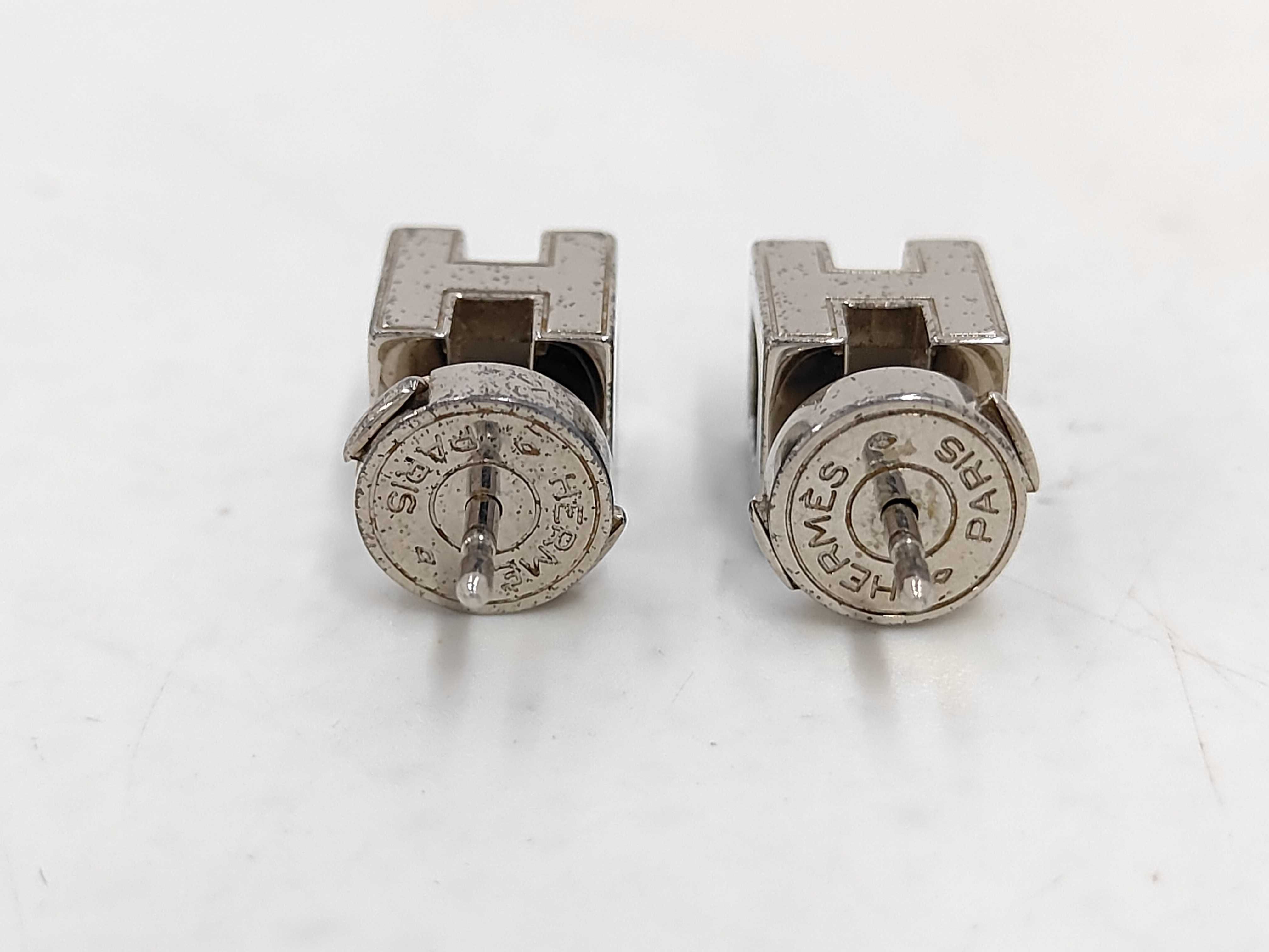 Cage d'H H-Cube Black x Silver Earrings — view 2