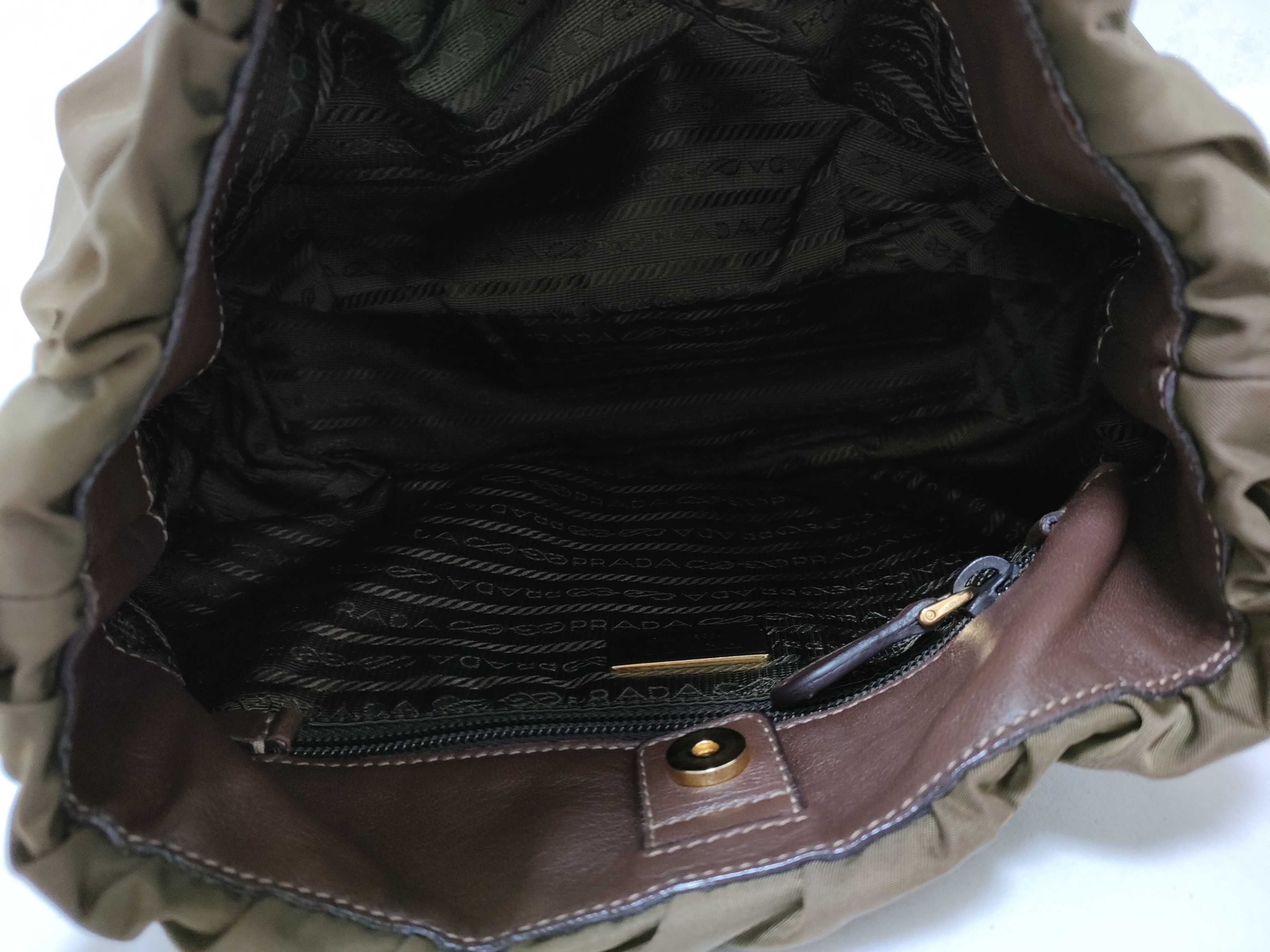 Nylon Leather Handbag BR4237 Green W25cm Handbag — view 9