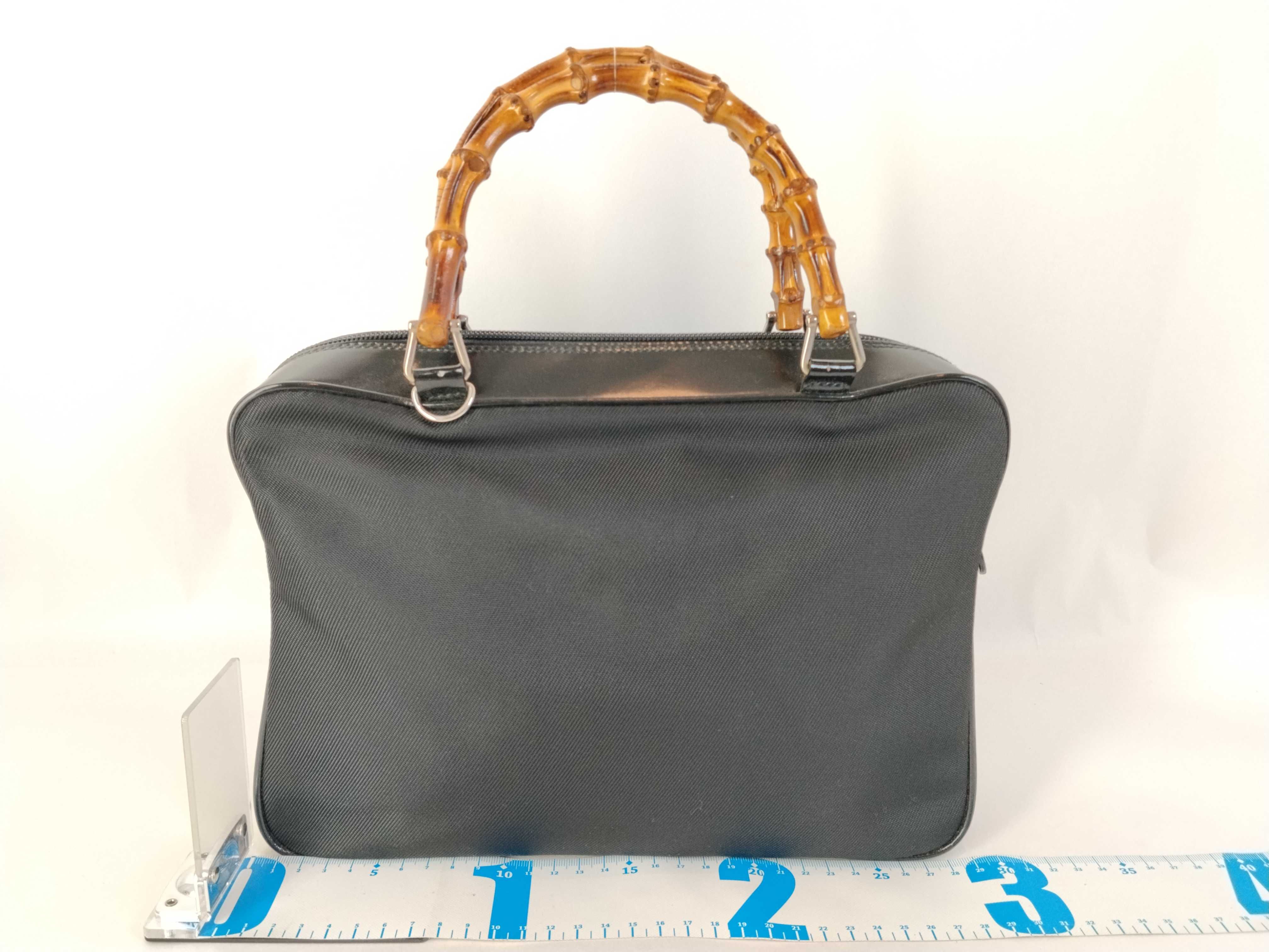 Bamboo Shoulder Bag, Black Handbag — view 2
