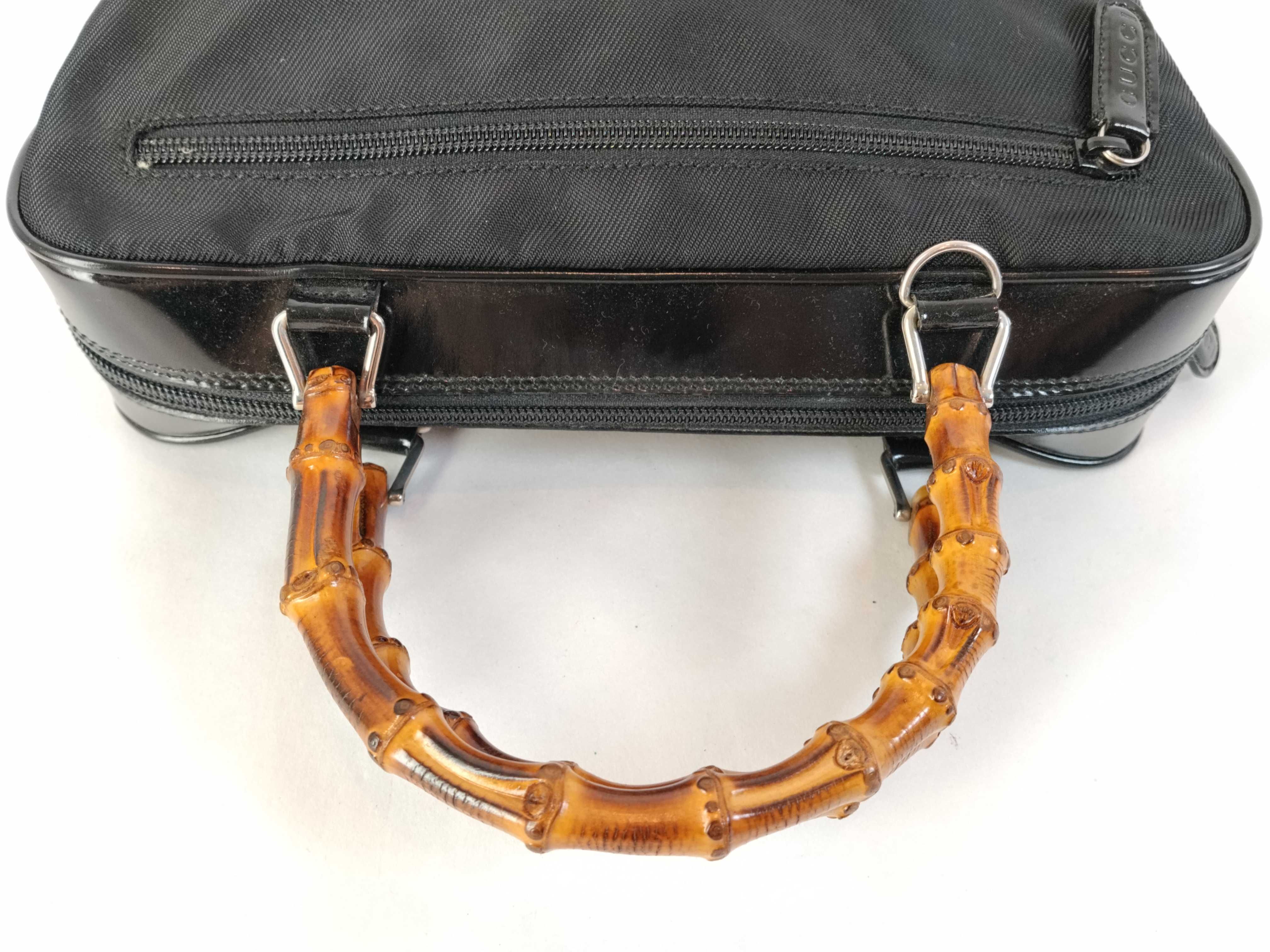 Bamboo Shoulder Bag, Black Handbag — view 3