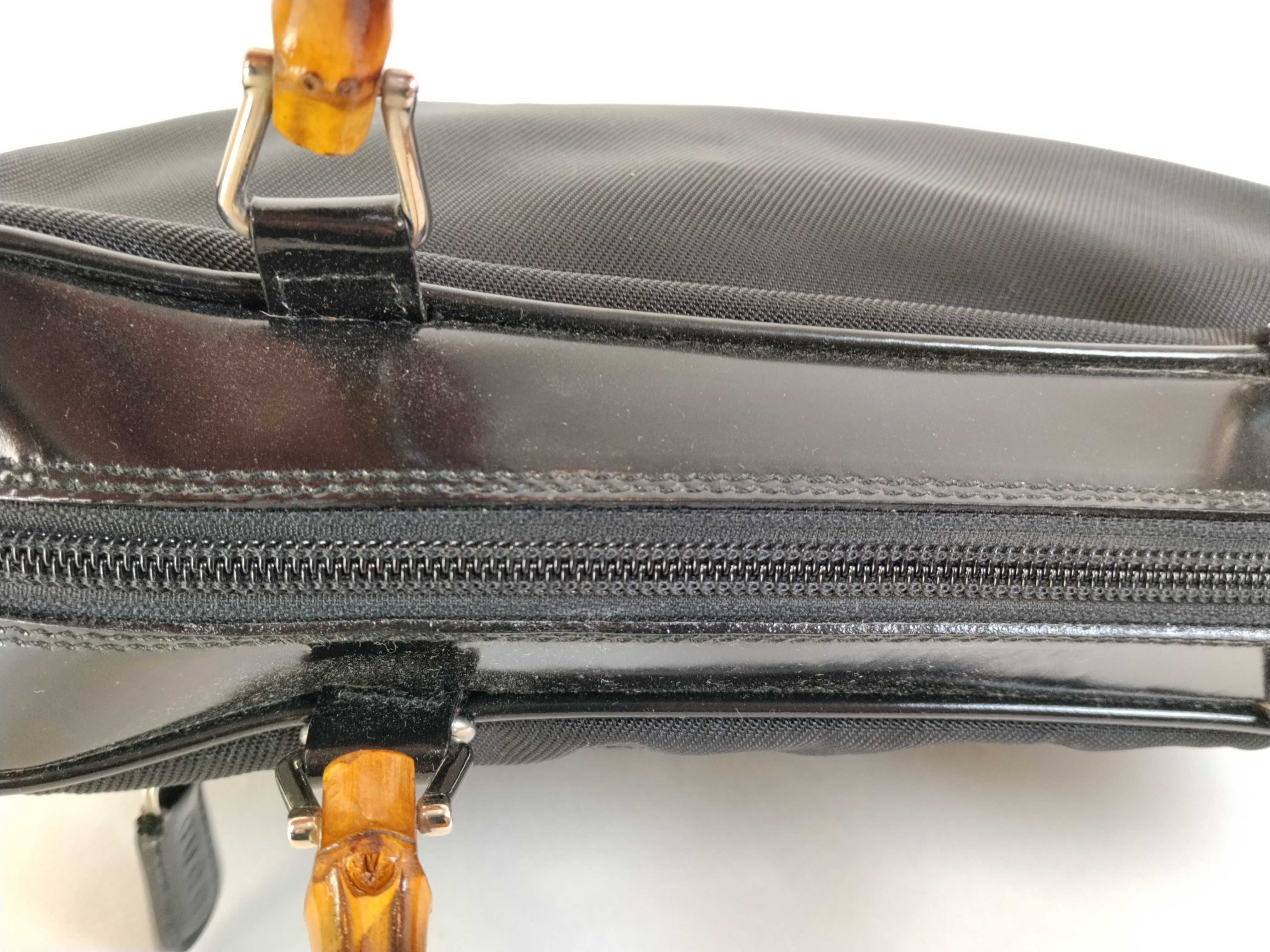 Bamboo Shoulder Bag, Black Handbag — view 8