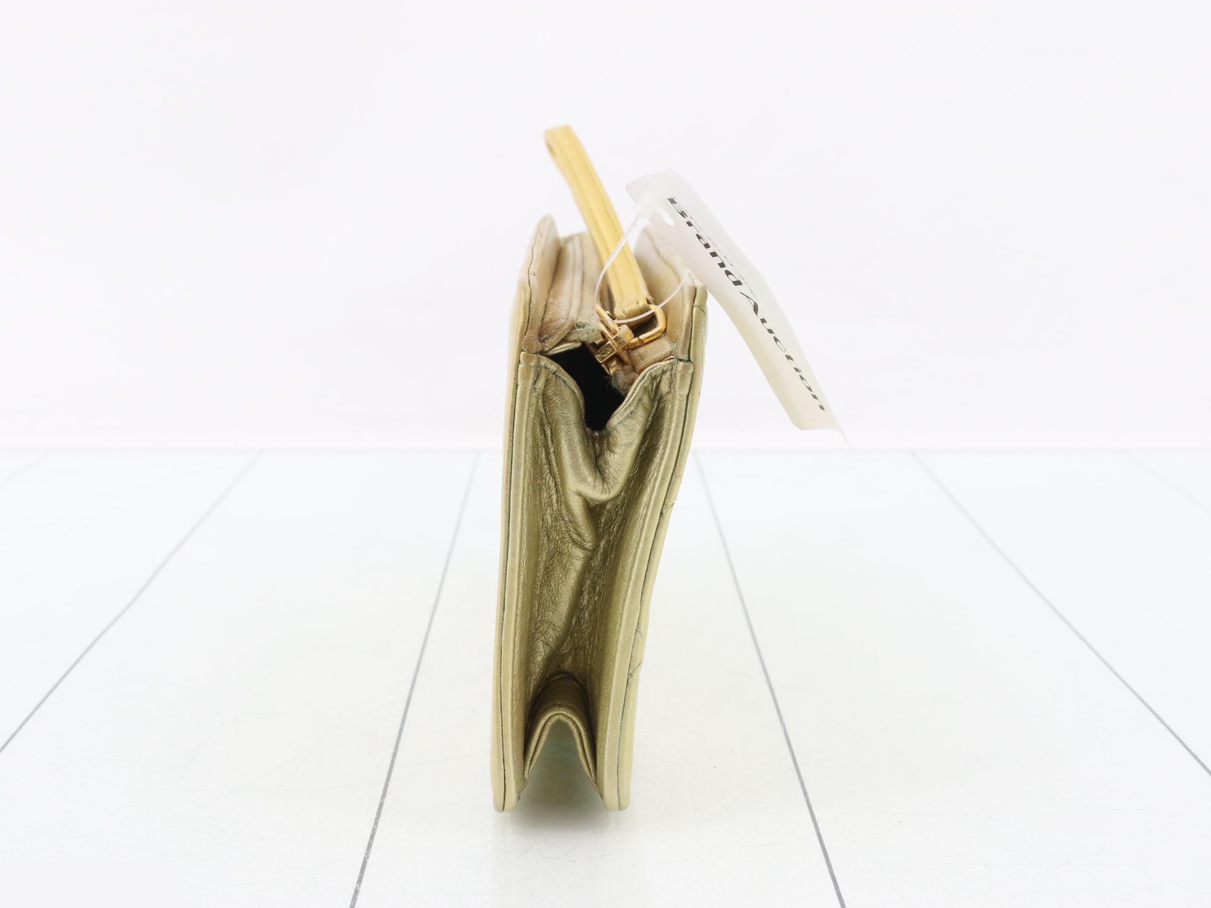 Coco Mark Clutch, Gold Lambskin, with Handle, Series 4 — view 3