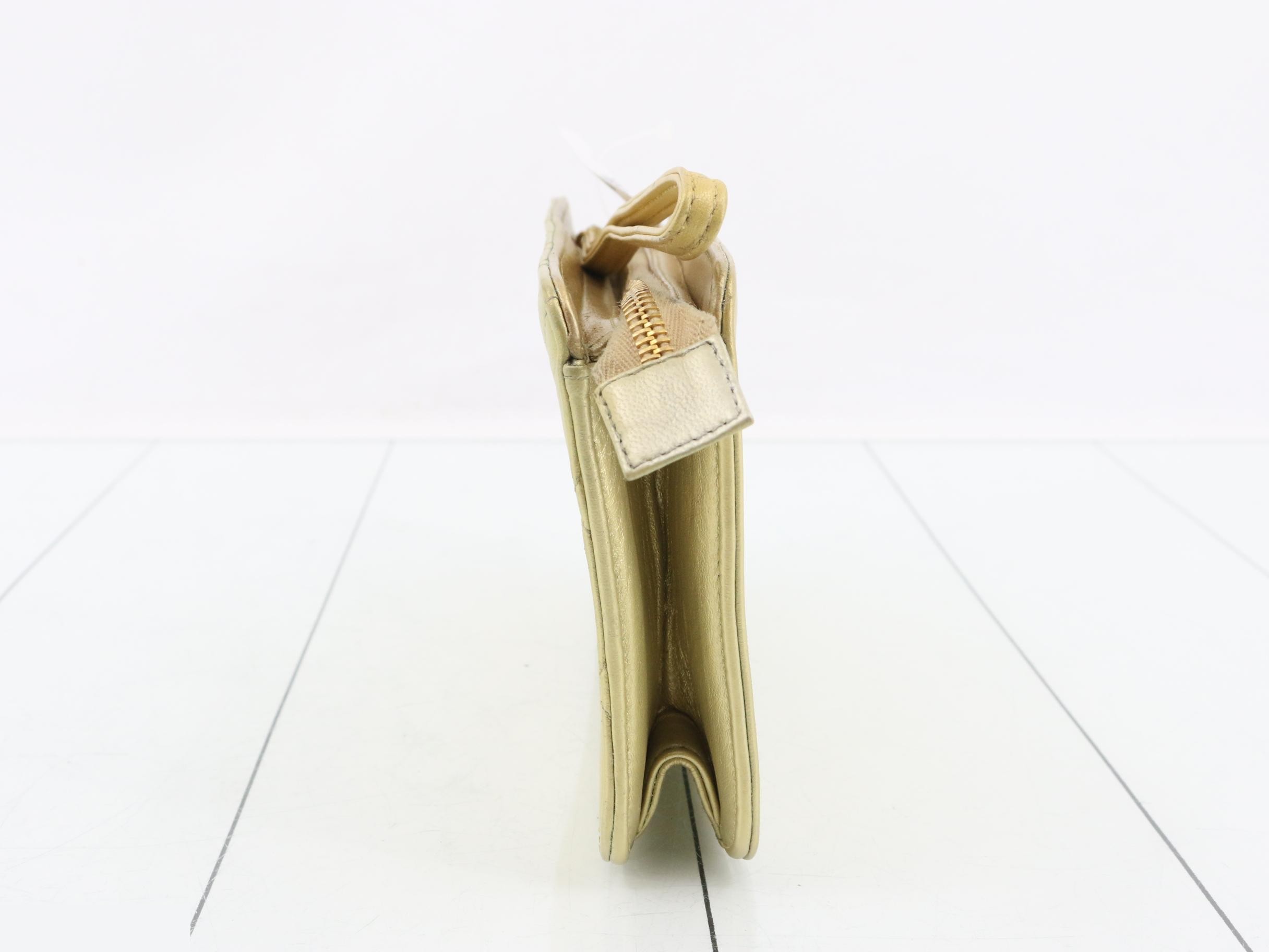 Coco Mark Clutch, Gold Lambskin, with Handle, Series 4 — view 4