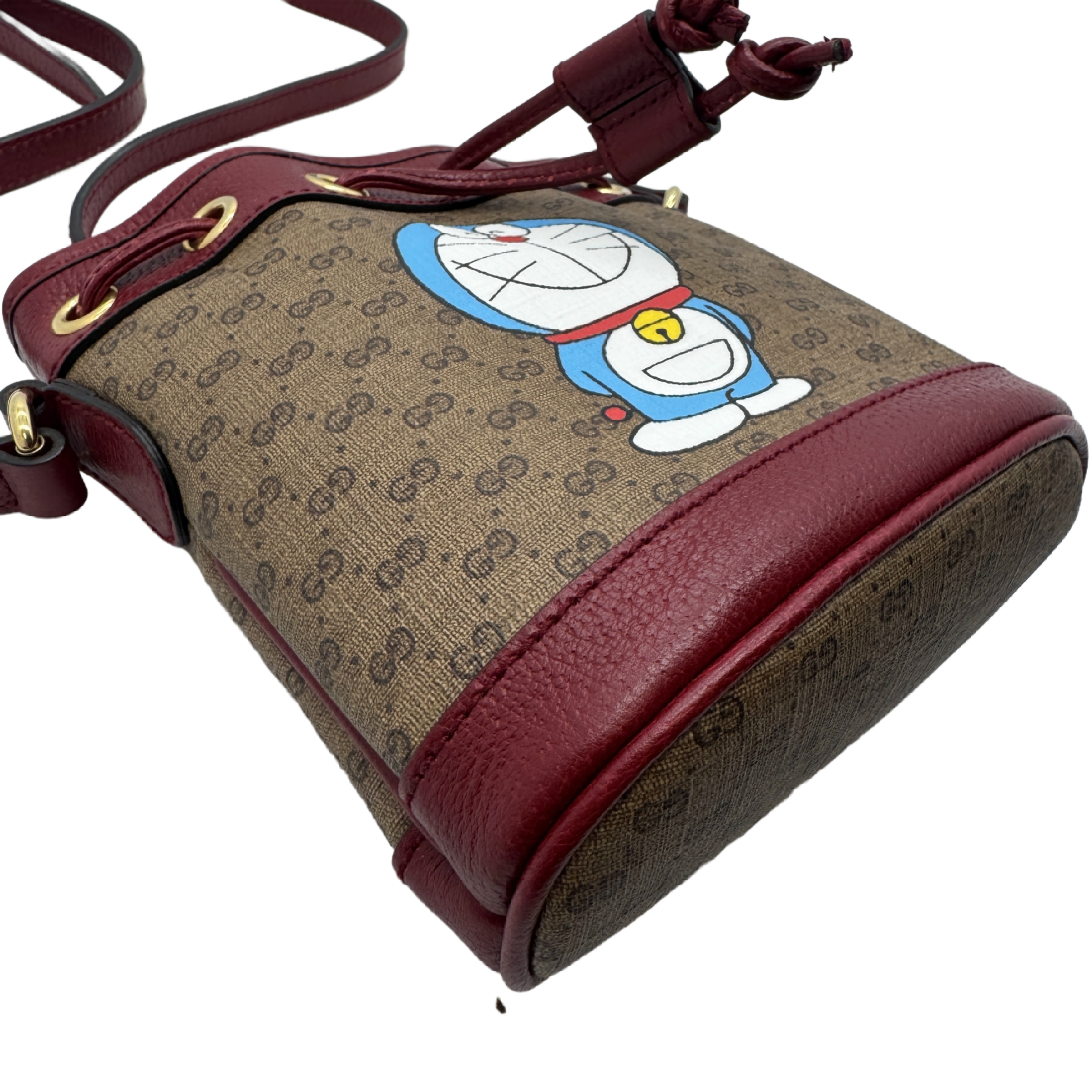 x Doraemon Collaboration GG Supreme Mini Bucket Drawstring Shoulder Bag — view 3