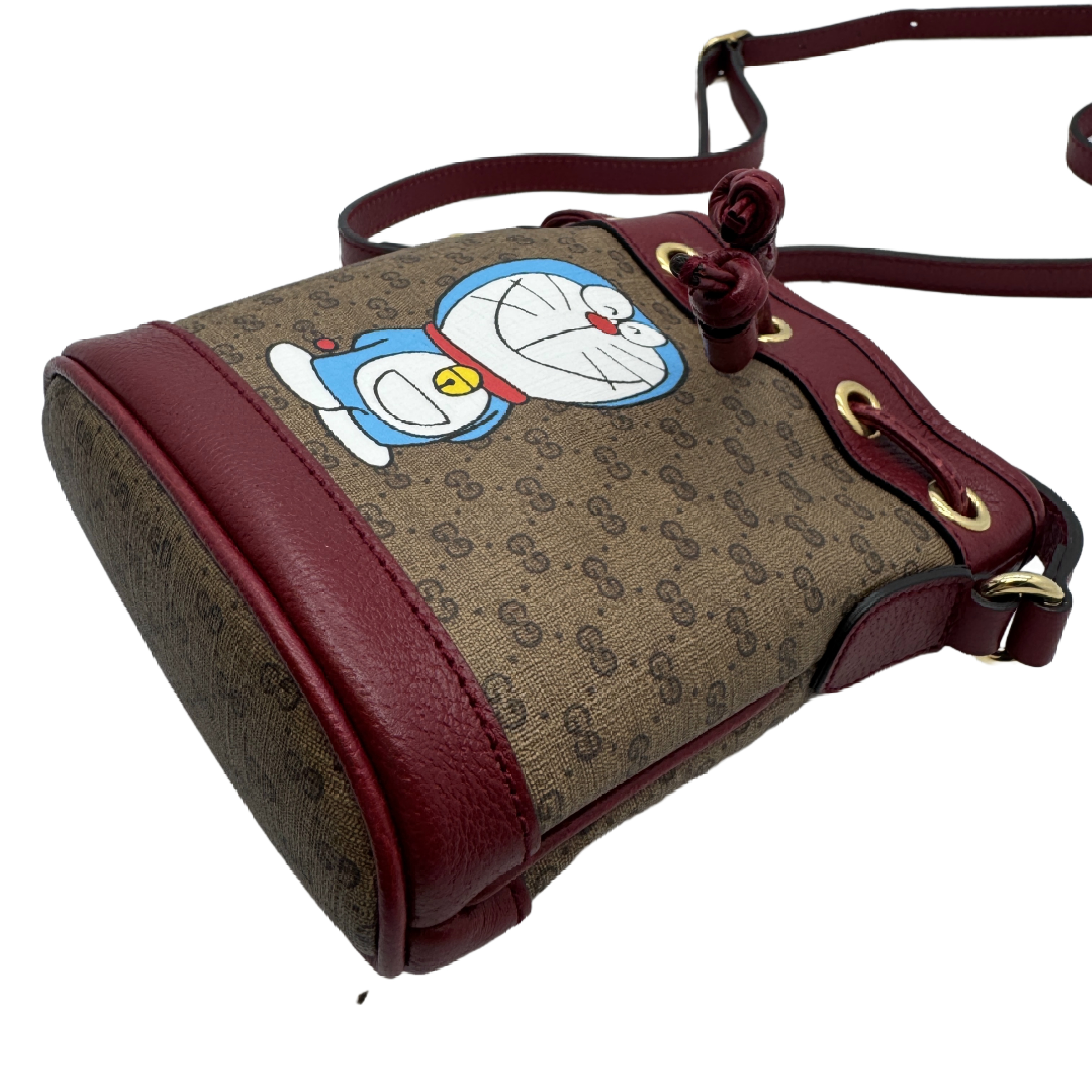 x Doraemon Collaboration GG Supreme Mini Bucket Drawstring Shoulder Bag — view 4