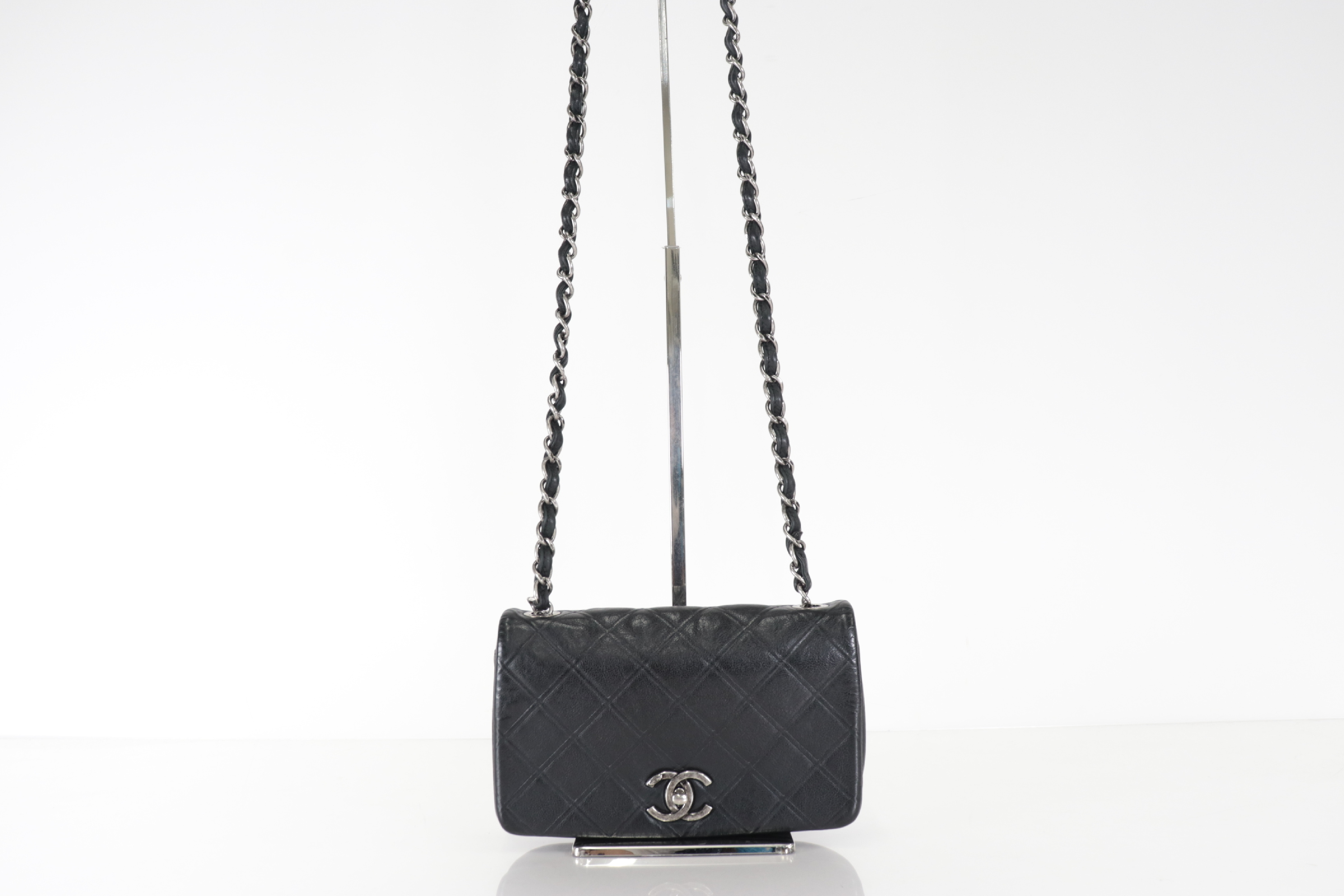 Cosmos Leather Chain Shoulder Bag with Silver Hardware, Serial Number 18 — view 2
