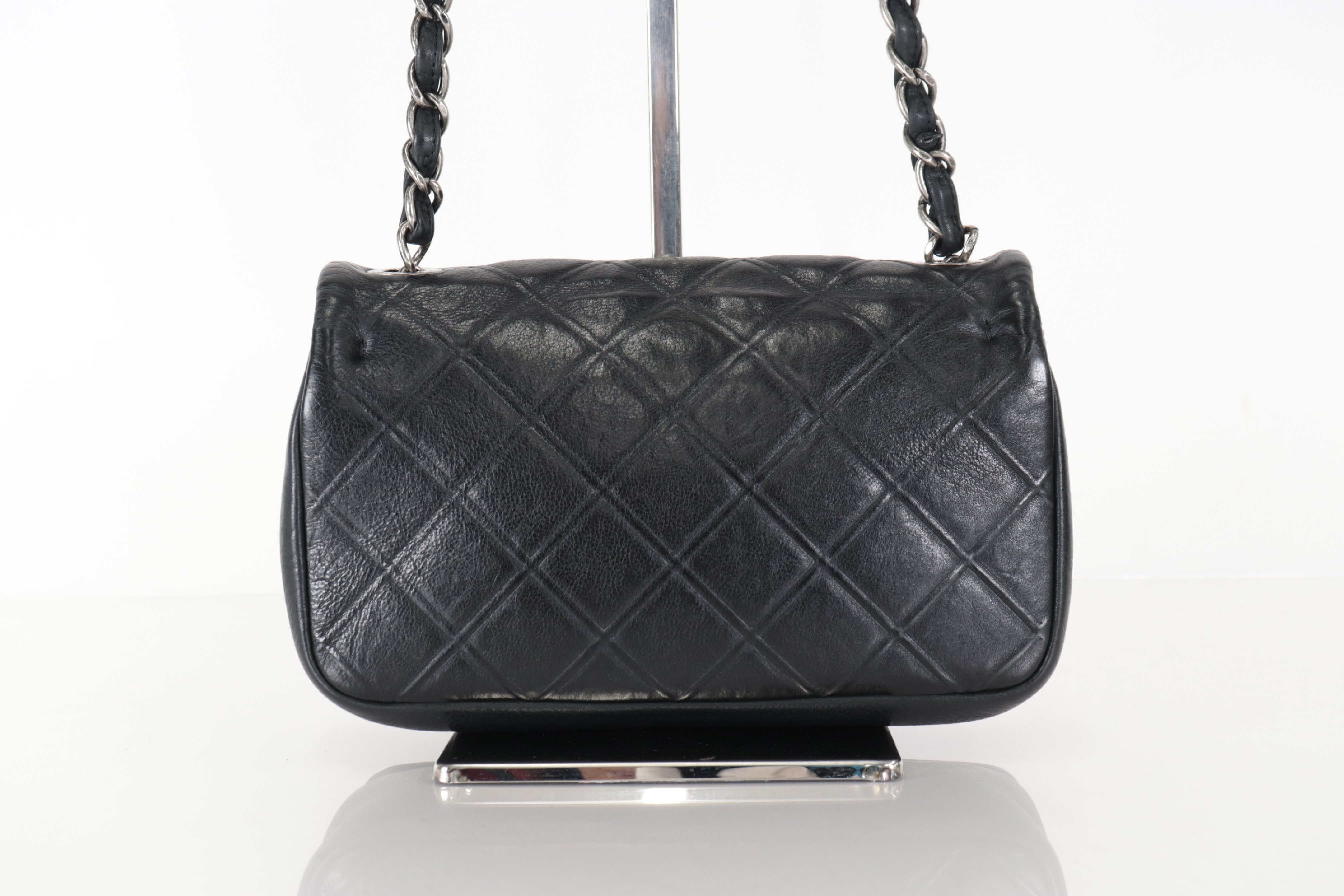 Cosmos Leather Chain Shoulder Bag with Silver Hardware, Serial Number 18 — view 3