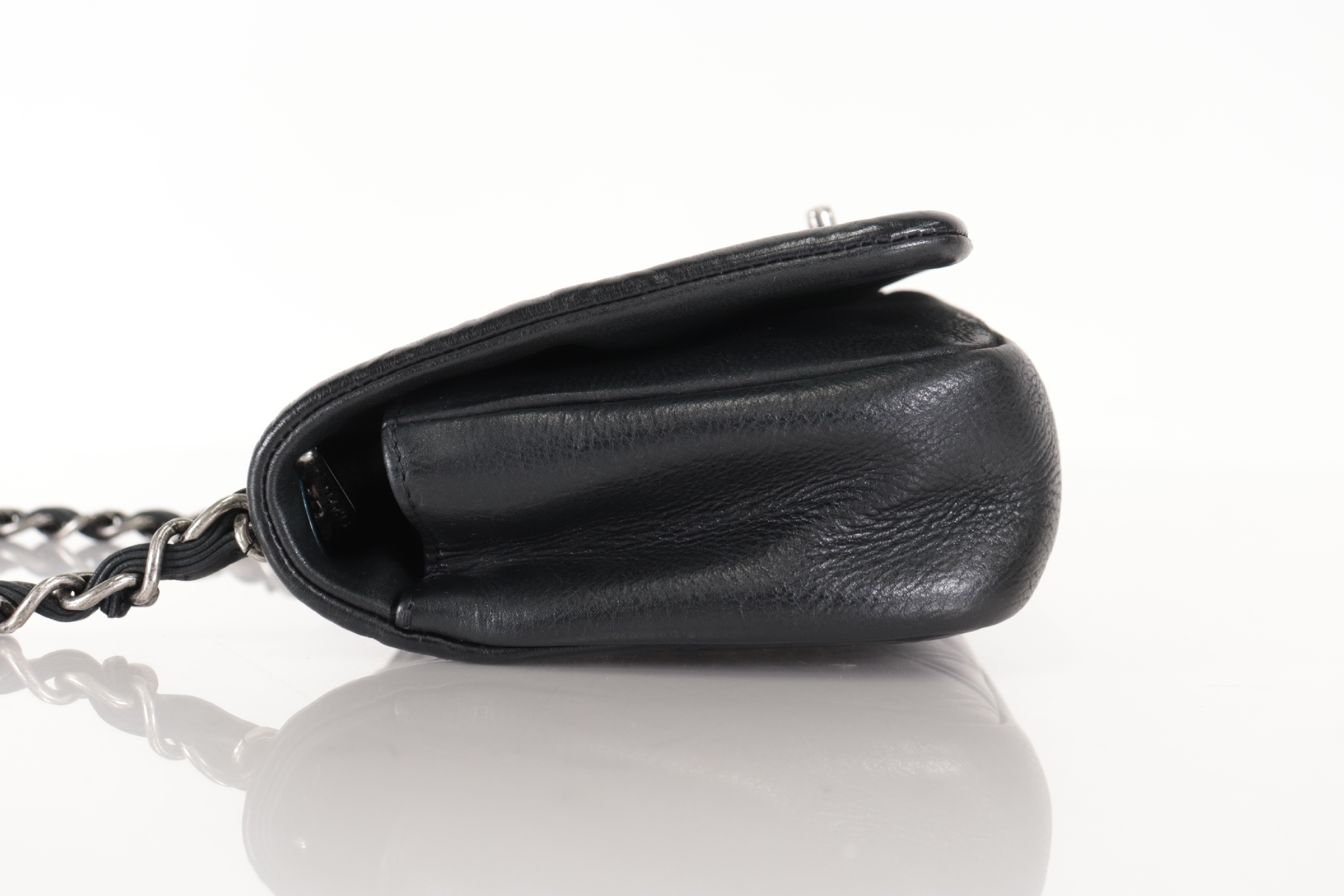 Cosmos Leather Chain Shoulder Bag with Silver Hardware, Serial Number 18 — view 4
