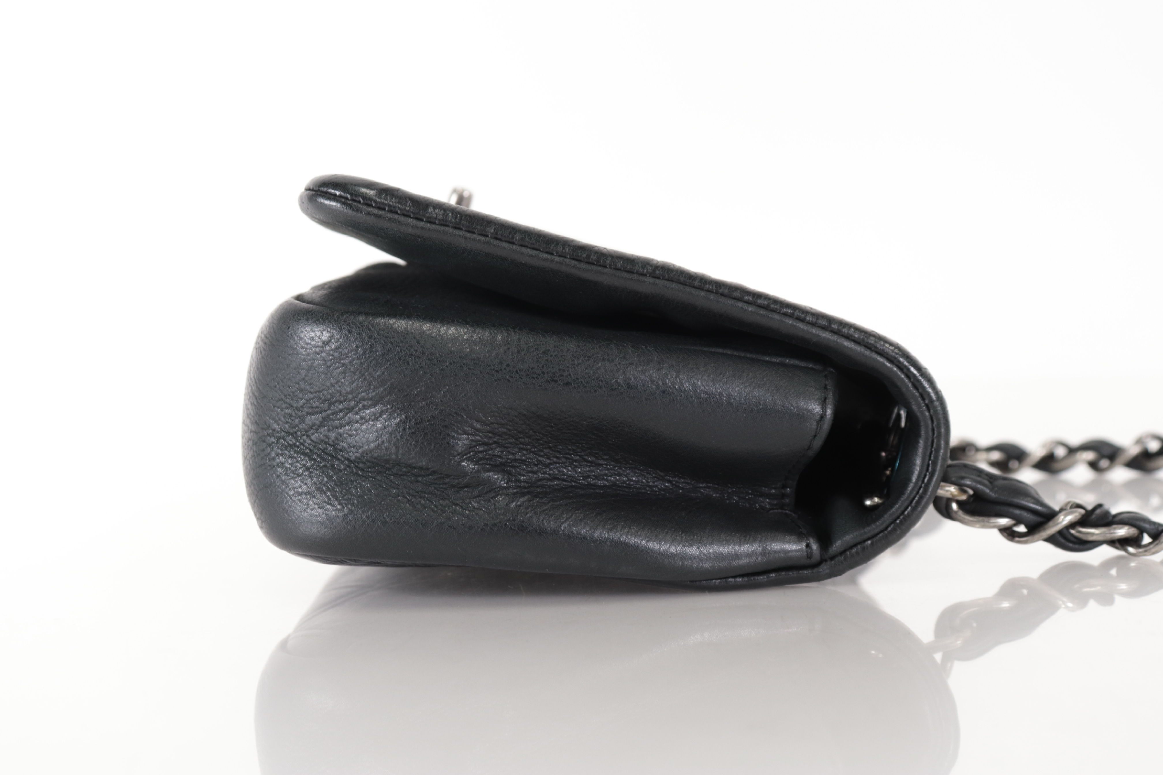 Cosmos Leather Chain Shoulder Bag with Silver Hardware, Serial Number 18 — view 5