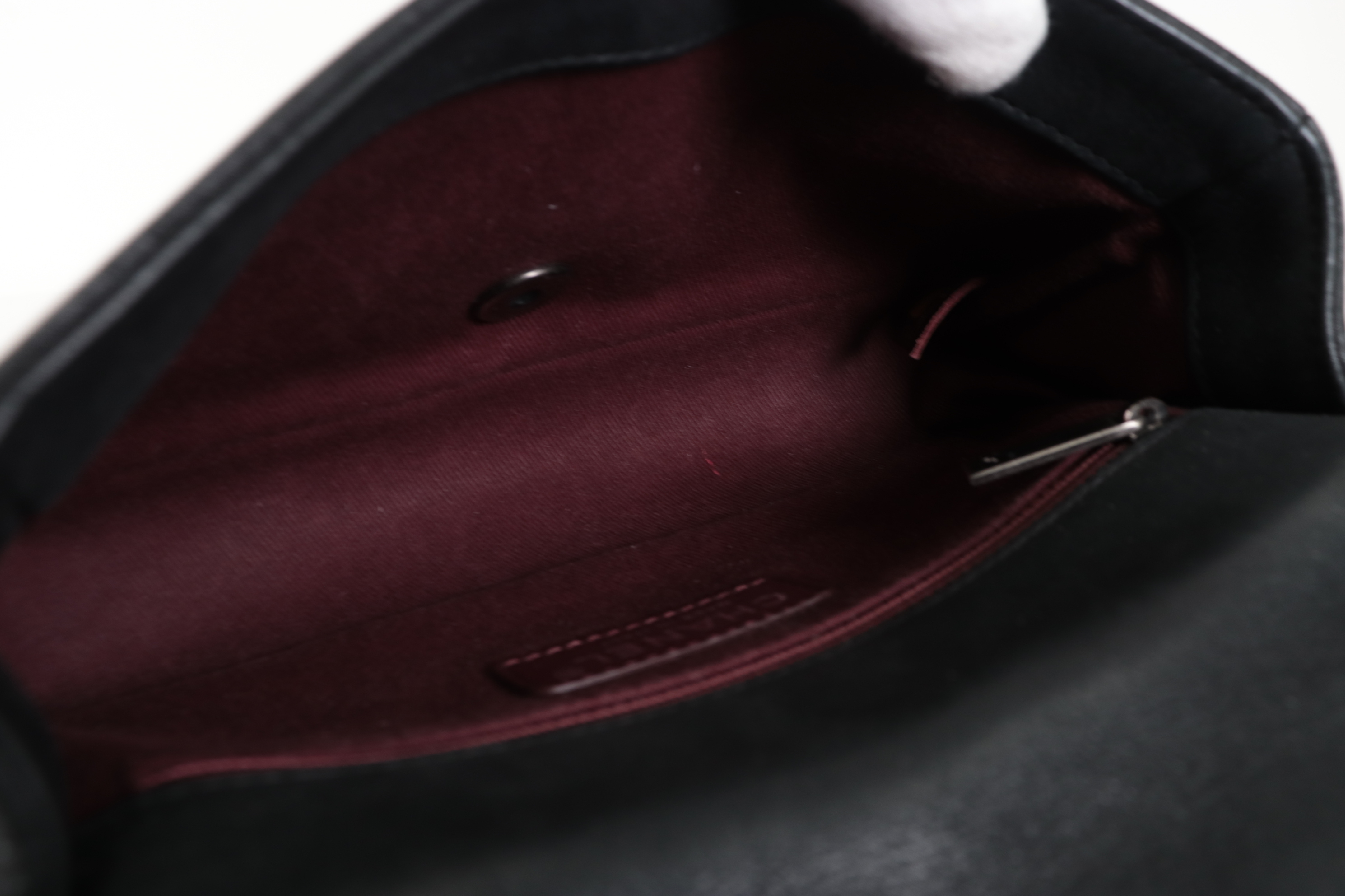 Cosmos Leather Chain Shoulder Bag with Silver Hardware, Serial Number 18 — view 9