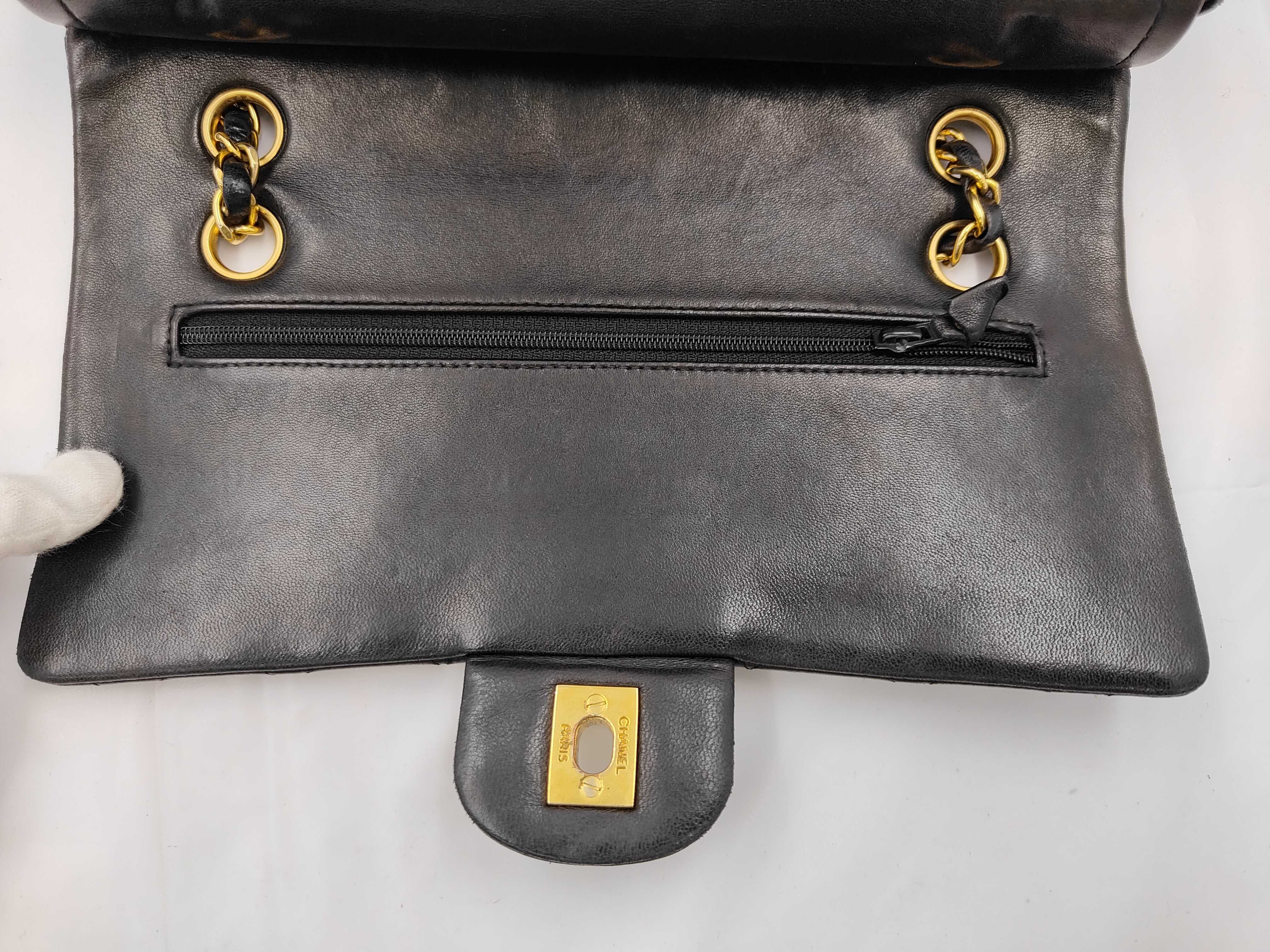 Matelassé 25 Double Flap Double Chain Lambskin Shoulder Bag — view 7