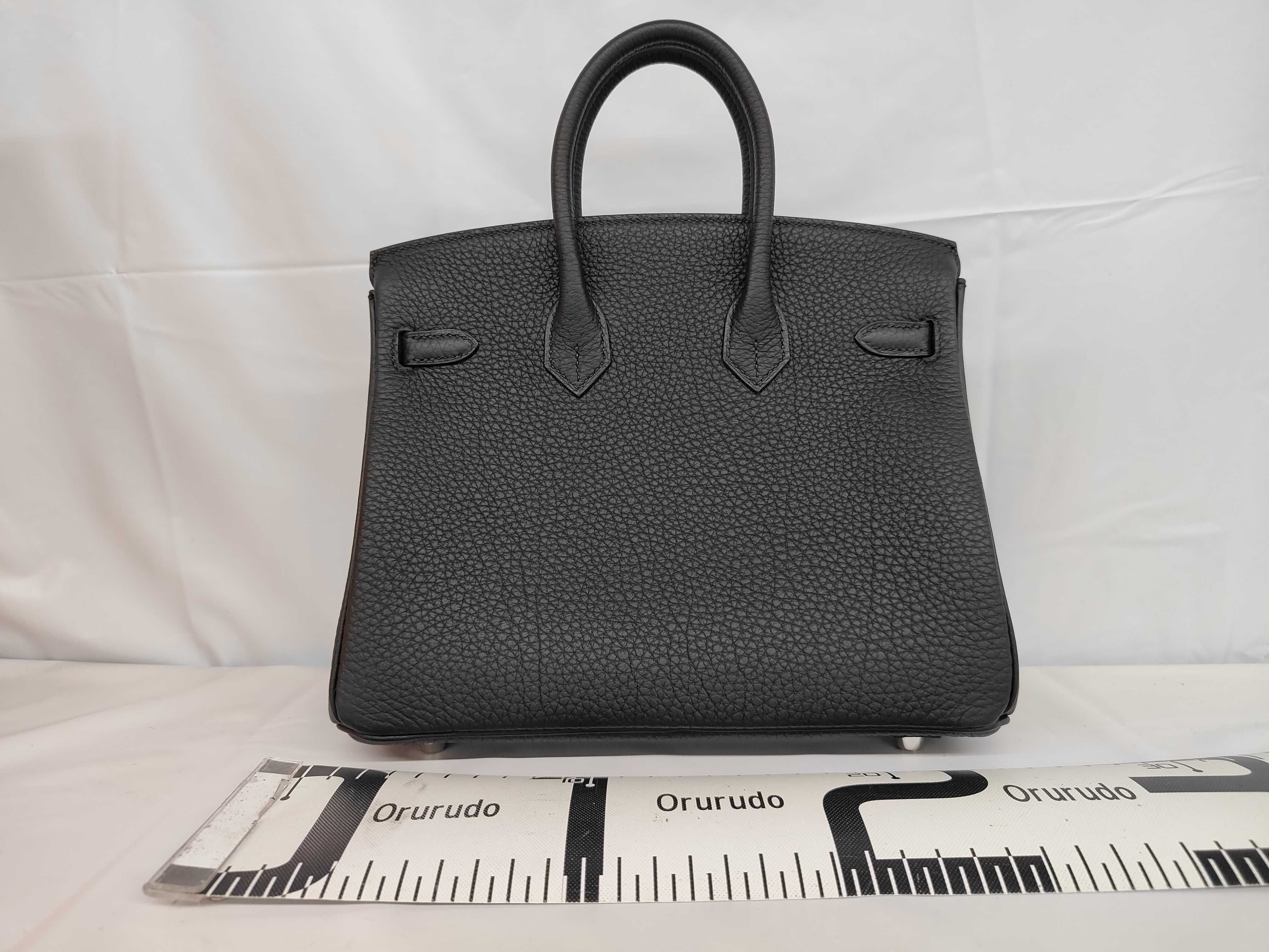 Birkin 25 Togo Black SS K Stamp Handbag — view 2