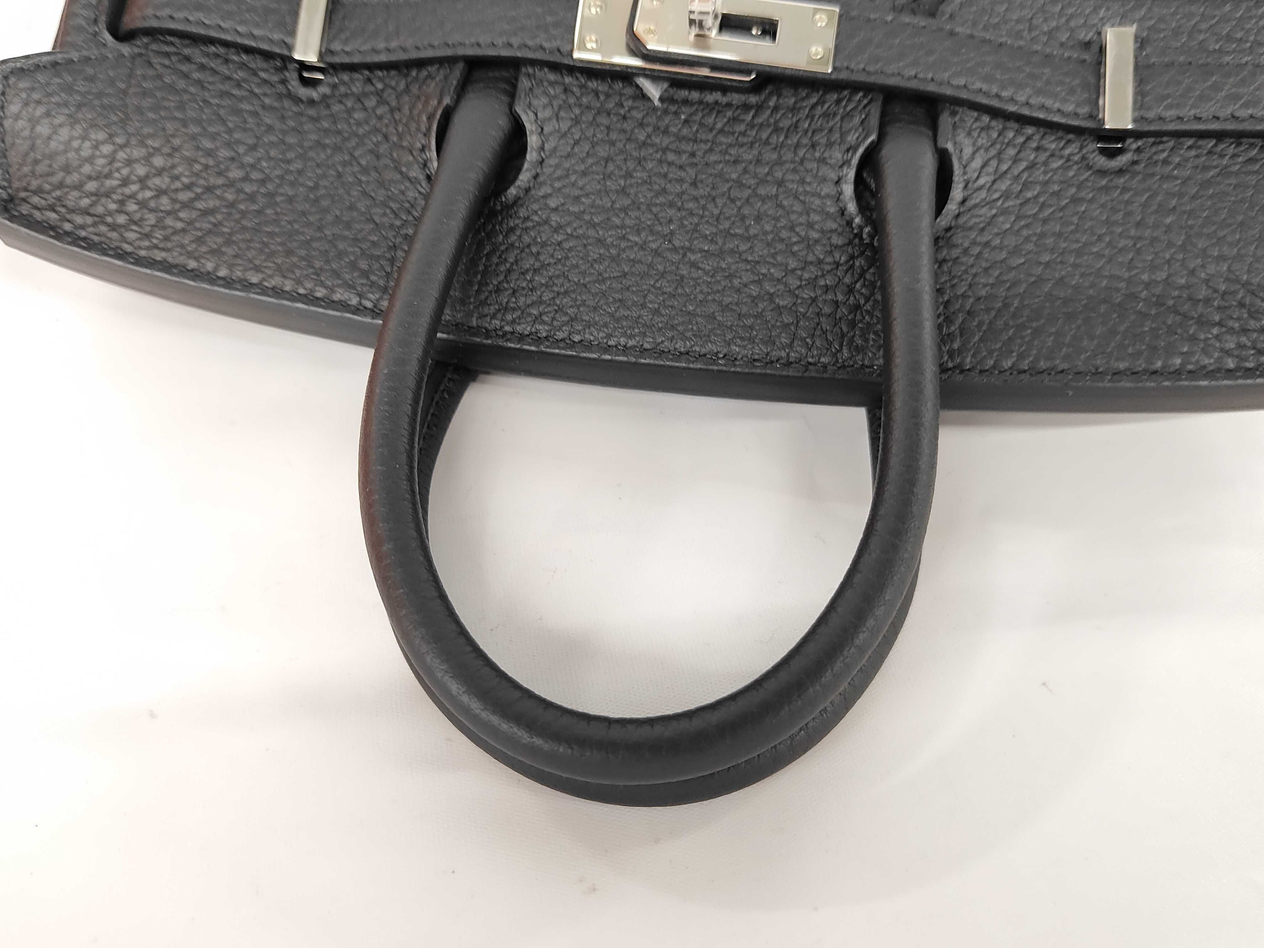 Birkin 25 Togo Black SS K Stamp Handbag — view 3